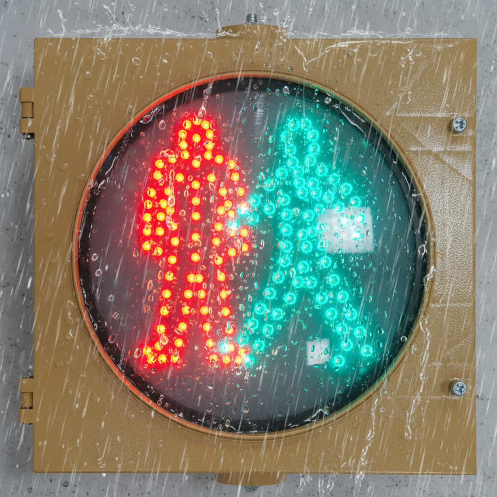 300mm LED IP65 Solar Mains Powered Pedestrian Crossing Traffic Light Red Stop Green Walk Signal High Visibility Road Safety