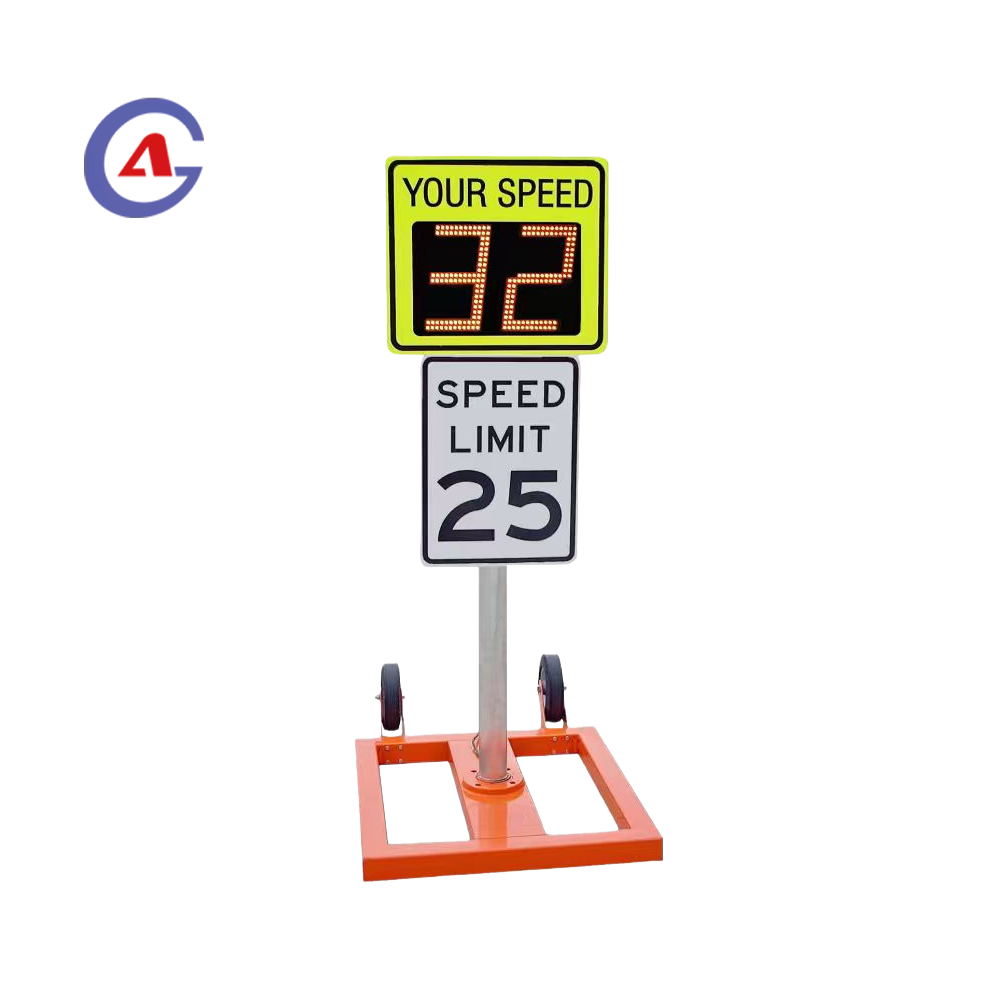 Portable Solar-Powered LED Radar Speed Display Sign with Driver Feedback for School Zones