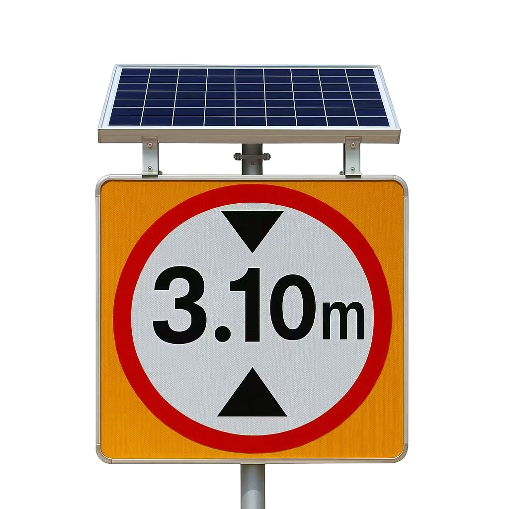 GUANGAN Custom-Size Solar Powered LED Height Limit Traffic Signboard Reflective Aluminum Road Construction Equipment Standing Type