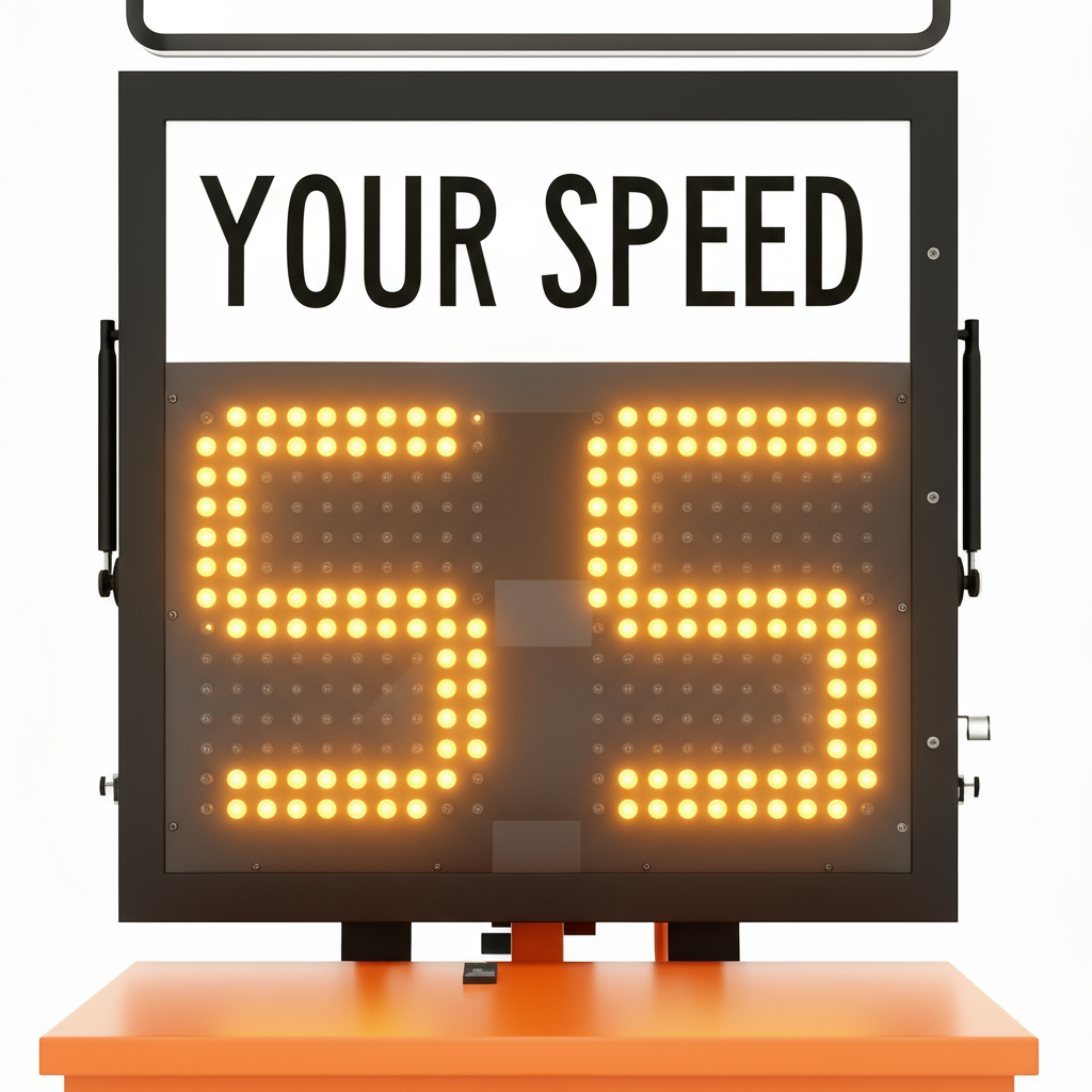 GA Solar Powered Mobile Radar Speed Trailer Digital LED Traffic Signs for Vehicle Speed Feedback Display in Highway Parking Area