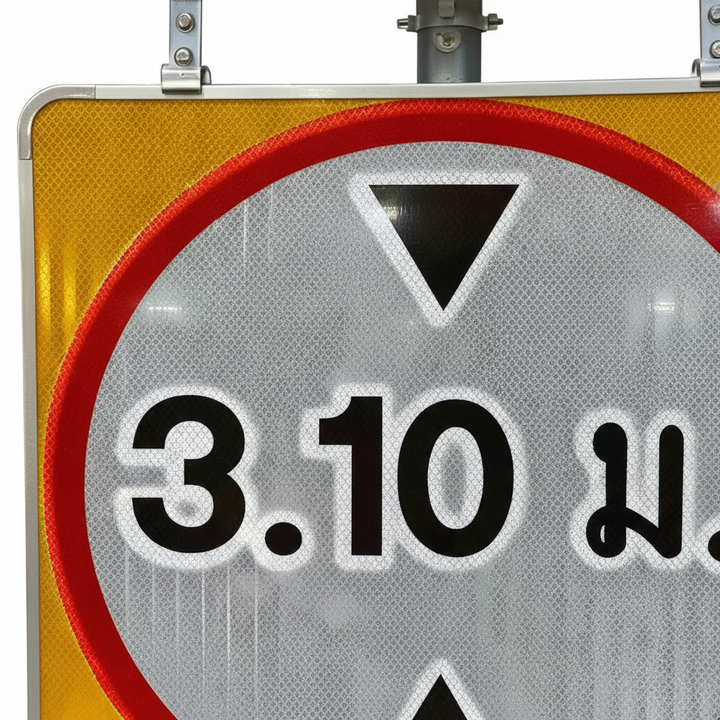 GUANGAN Custom-Size Solar Powered LED Height Limit Traffic Signboard Reflective Aluminum Road Construction Equipment Standing Type