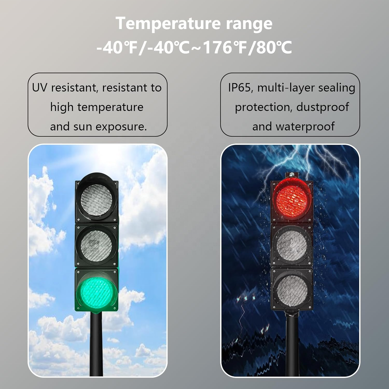 DC12V IP65 Waterproof LED Traffic Light Module Energy Saving 85mm Roadway Safety Parts with Arrow Board