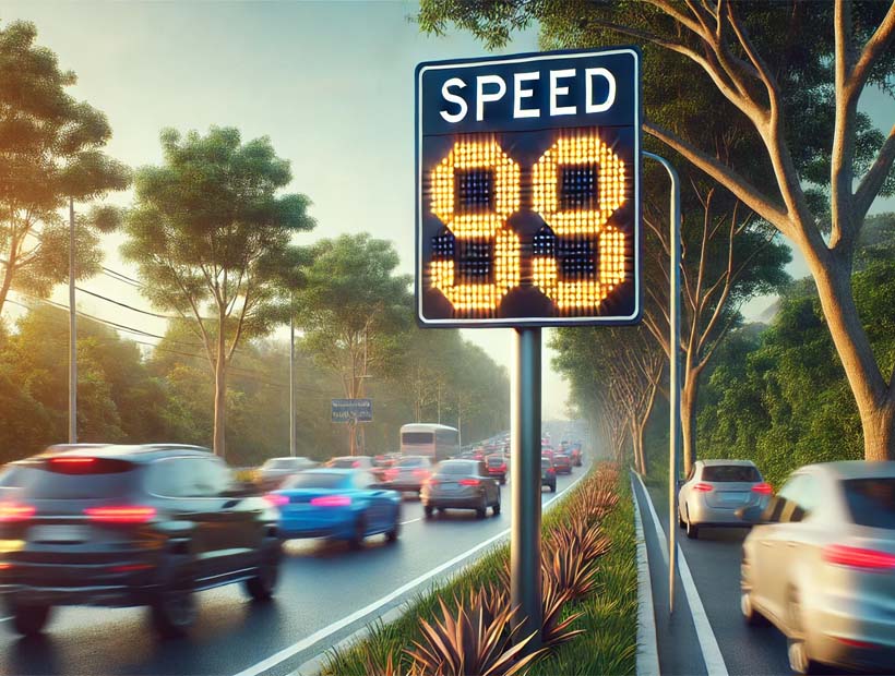 digital speed sign application