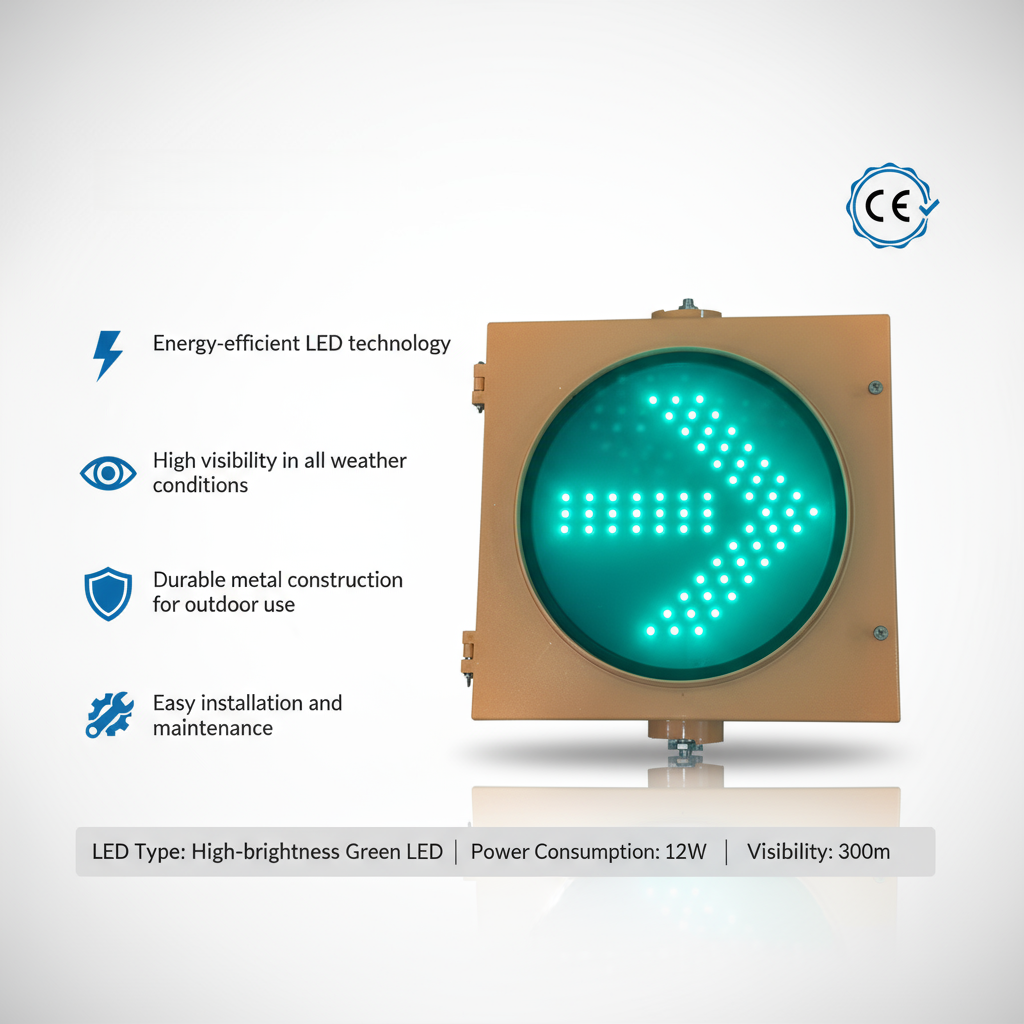 High Visibility Yellow Arrow LED Direction Signal Light 12V 300mm PC ...