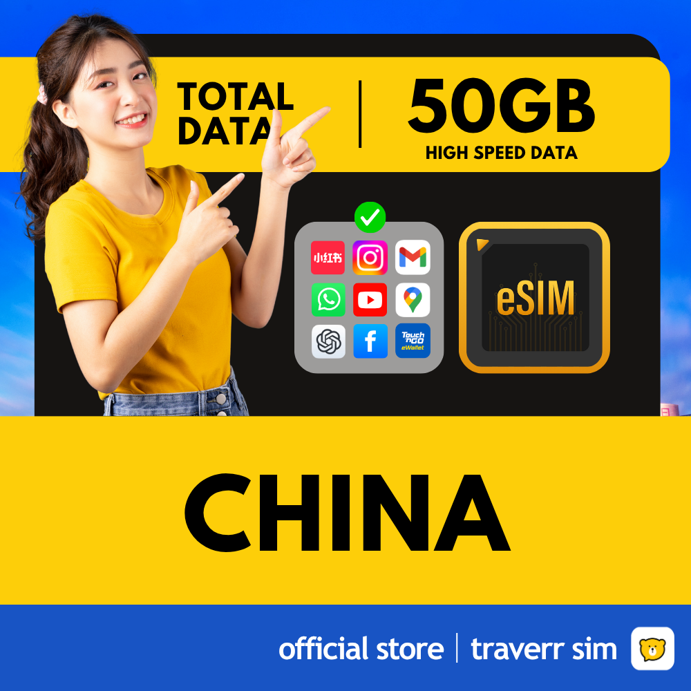 China Mainland eSIM - 5G Speed🔥