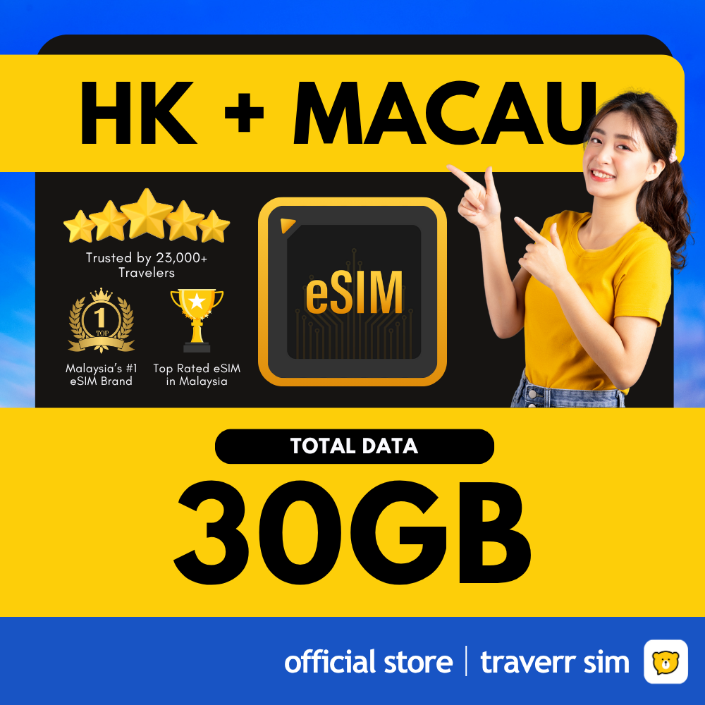 Hong Kong + Macau Travel eSIM - 5G Speed 🔥