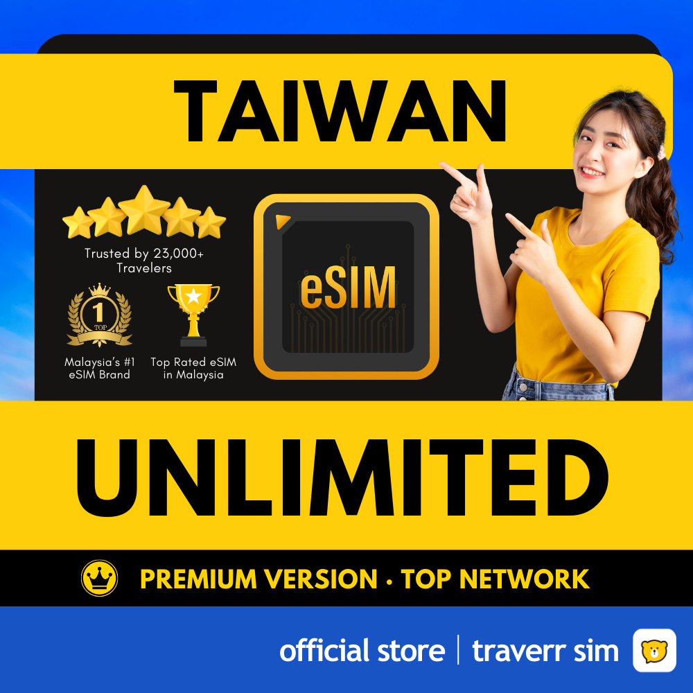 Taiwan Travel eSIM - Unlimited Data (🔥 5G)