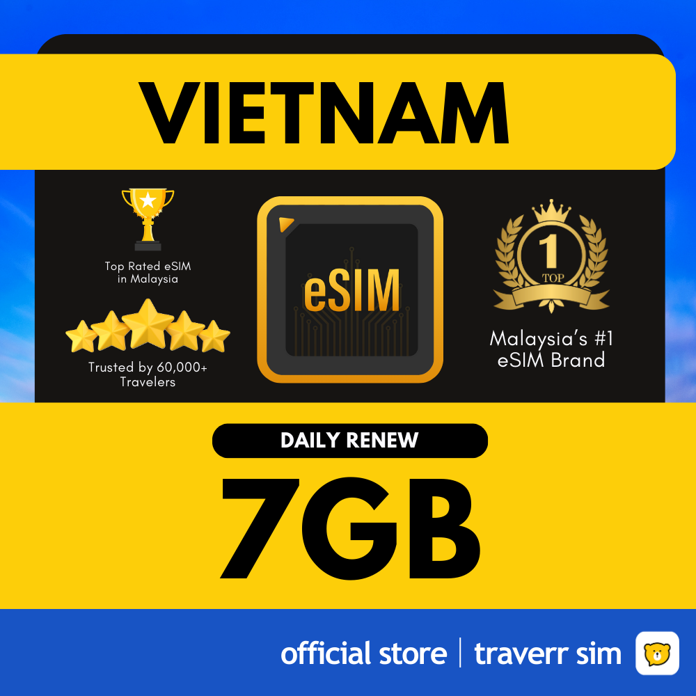 Vietnam eSIM - 5G Speed【Daily Renew 7GB】