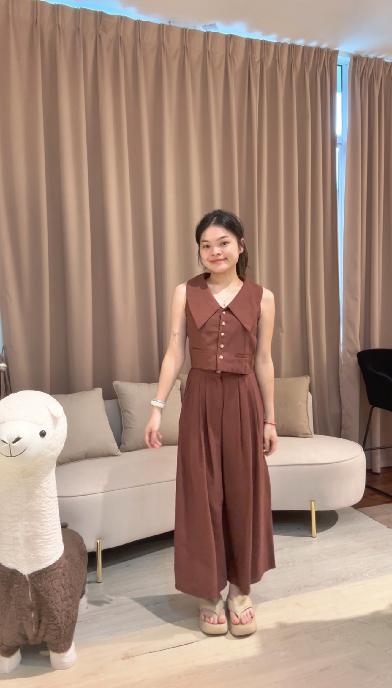 韩版时尚简约棉麻套装😍 