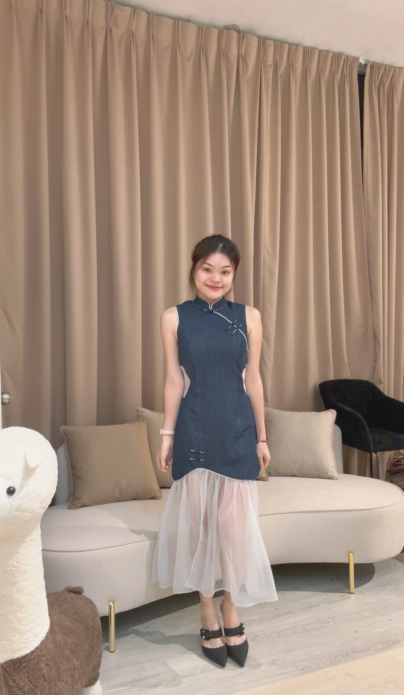 新中式复古旗袍牛仔连衣裙🧧 