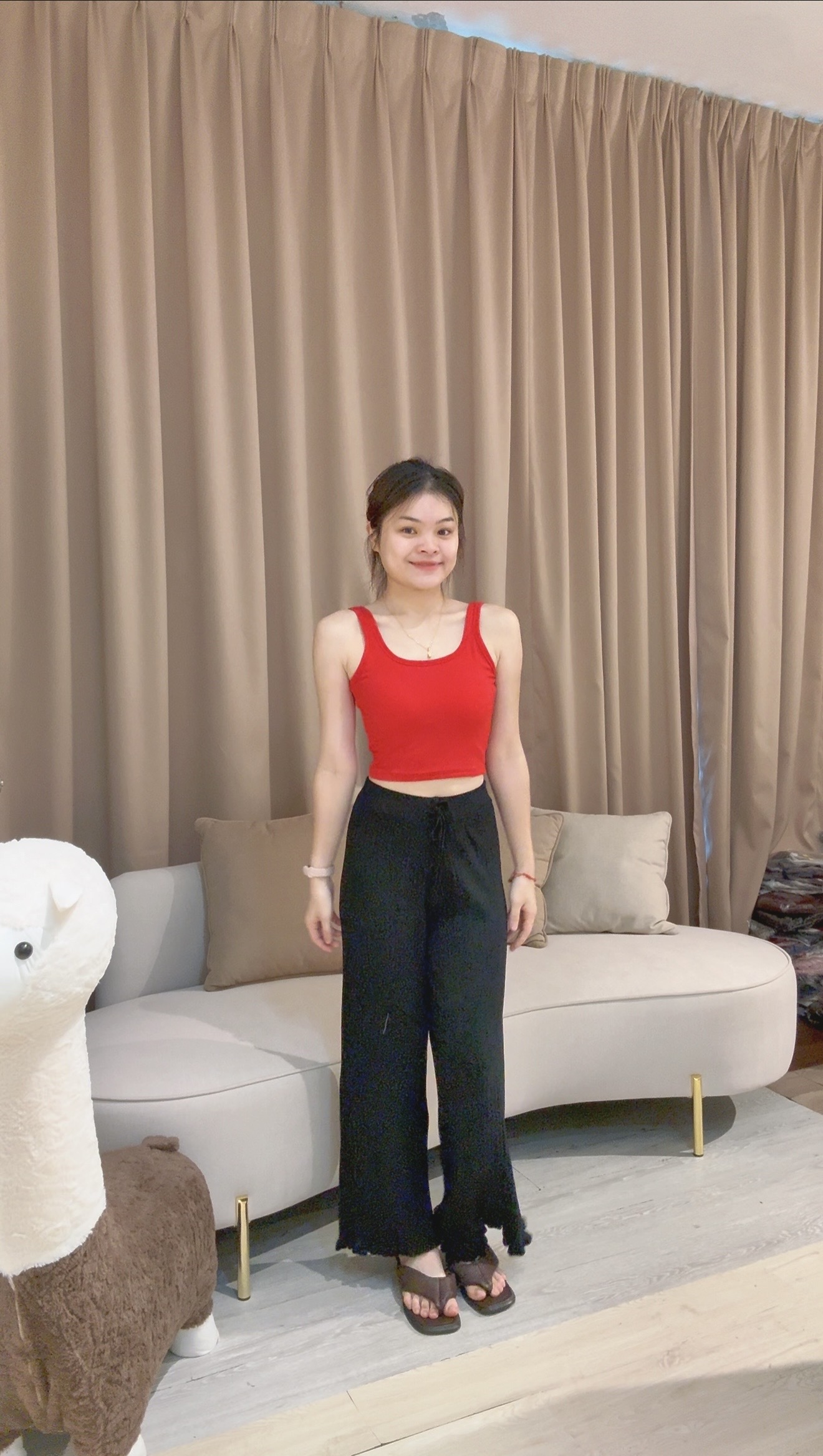 韩版时尚简约针织长裤❤️ 