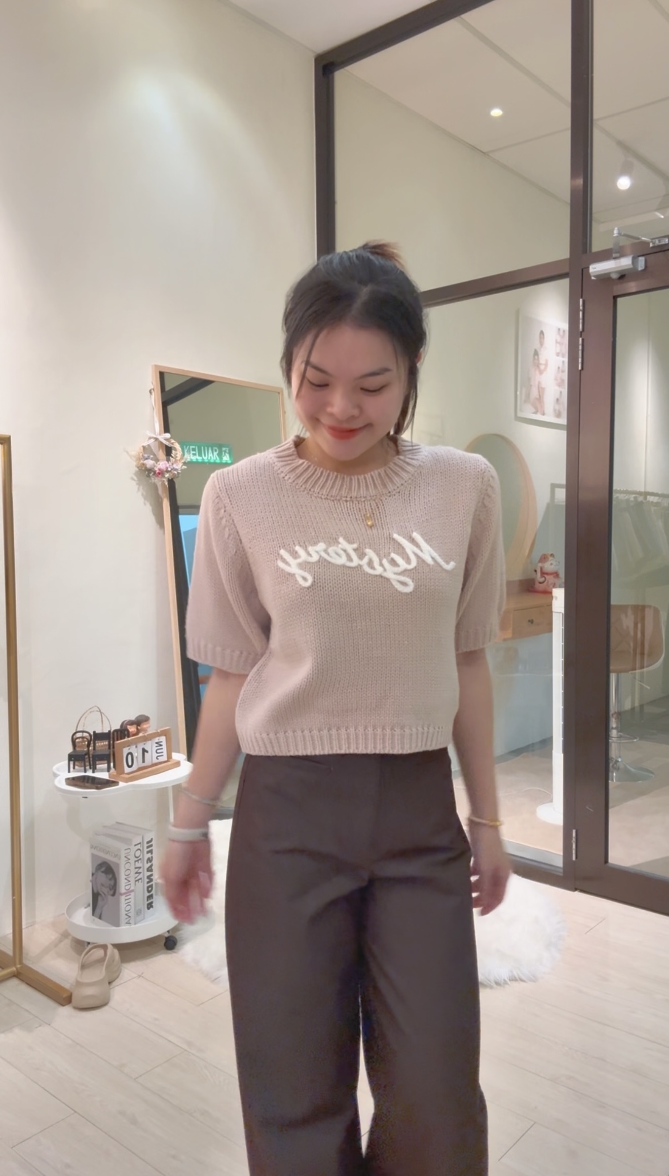 韩系高品质针织宽松上衣💕  