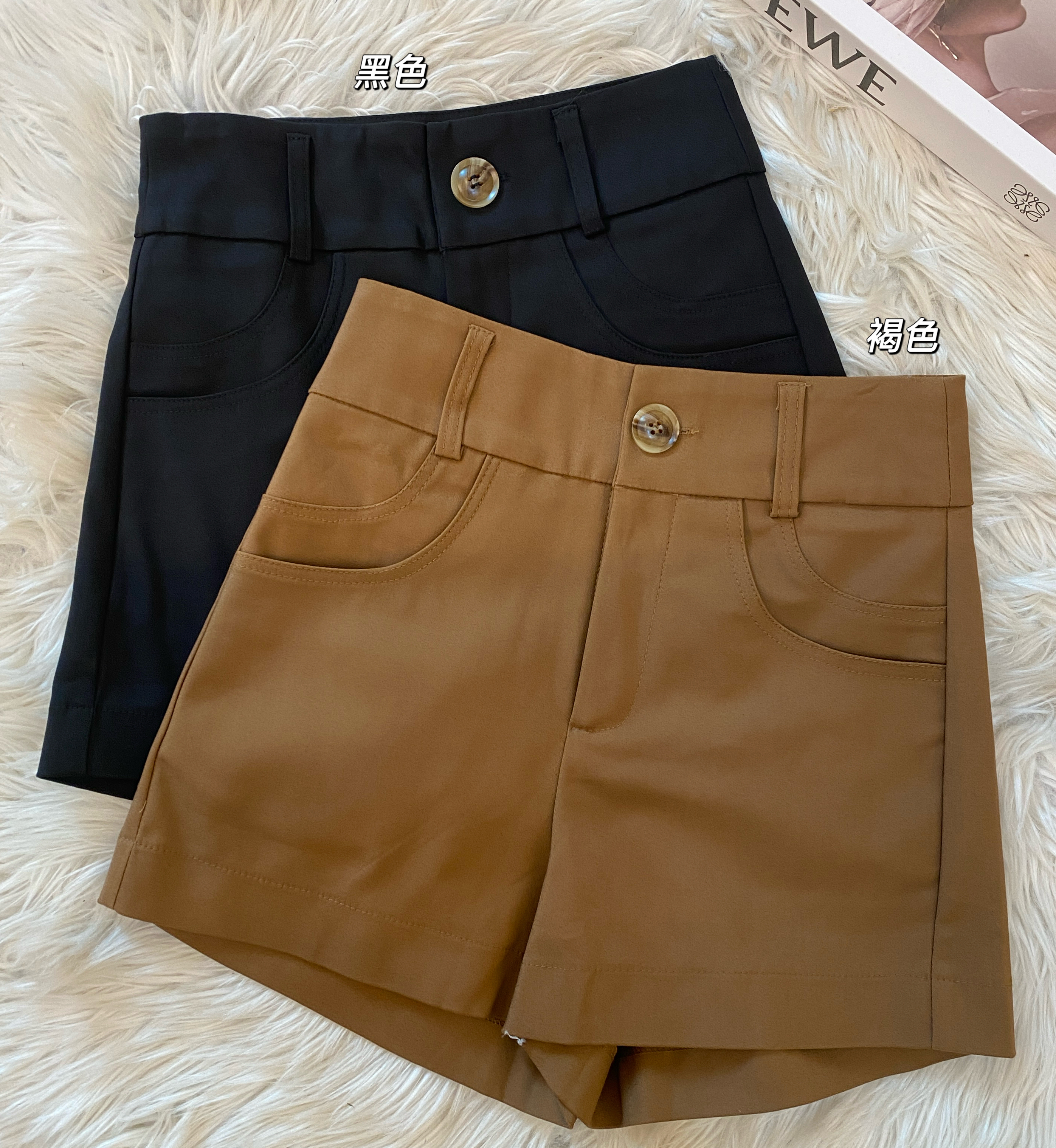 韩系简约百搭显瘦高腰短裤❤️ 