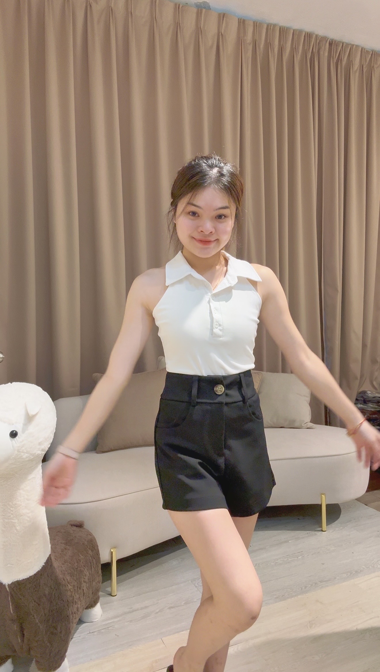 高品质罗马显瘦高腰短裤🤩 