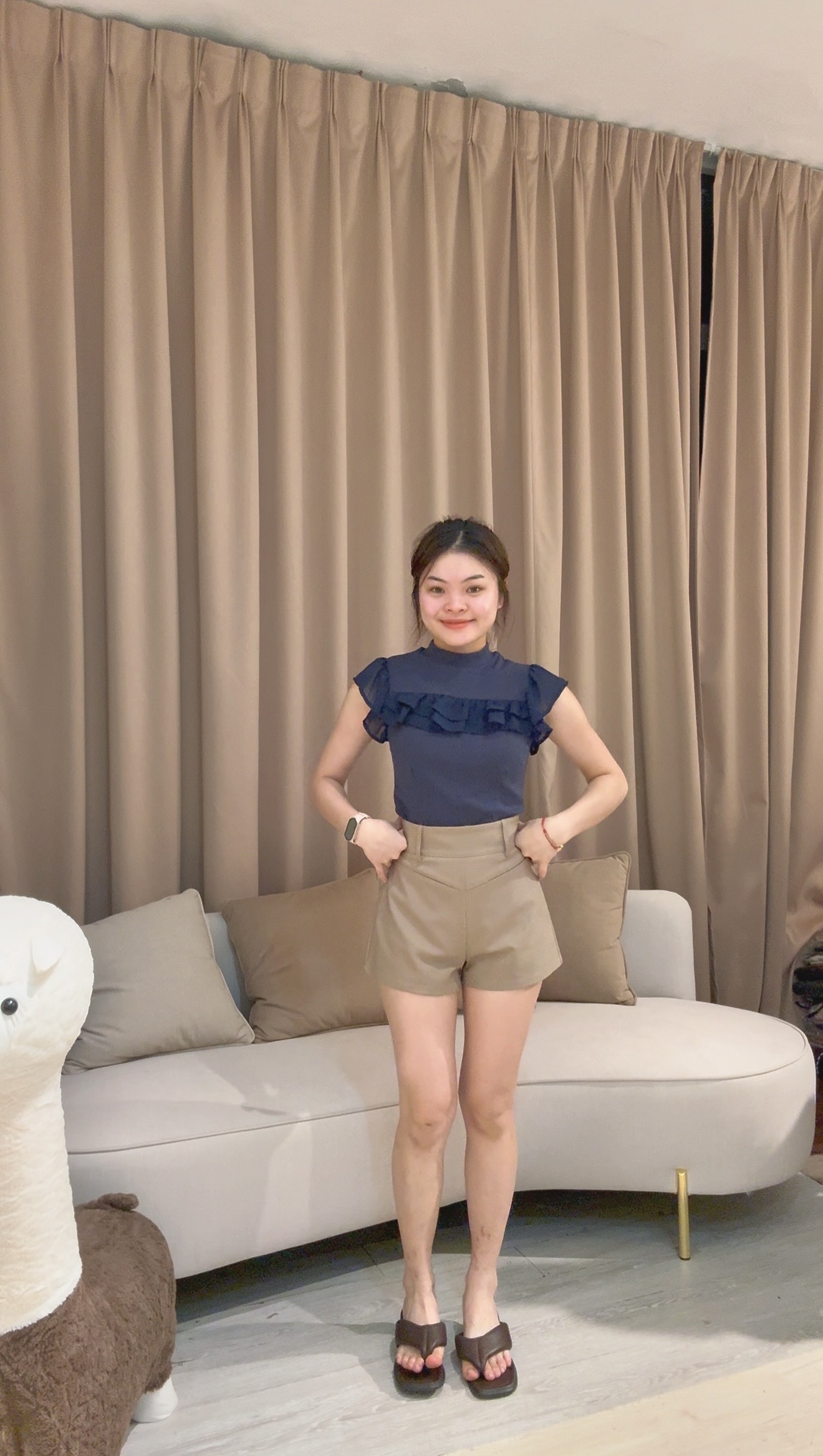 韩系拼接雪纺百搭上衣🥰  