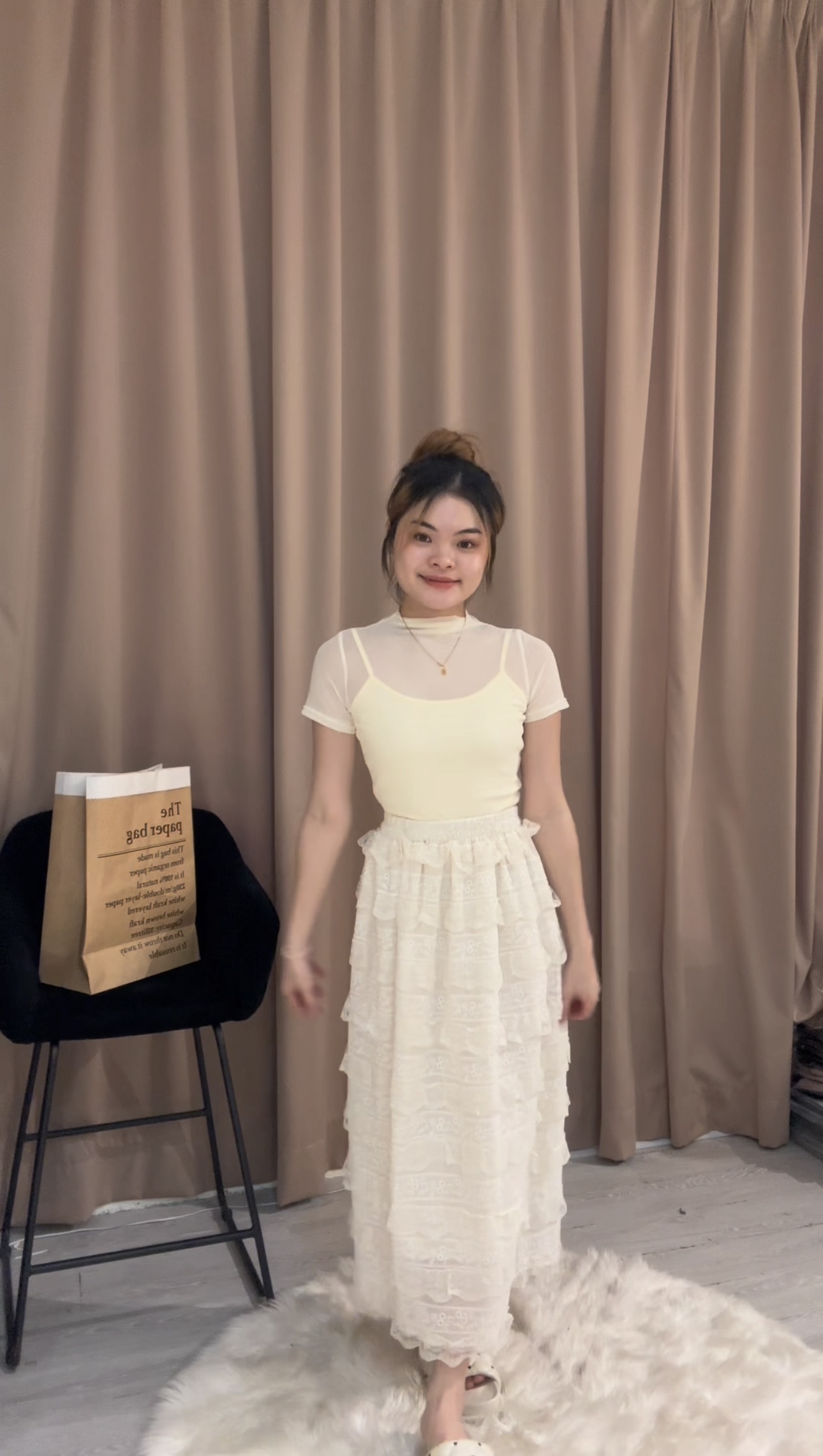 仙女气质款蕾丝半身裙😍 