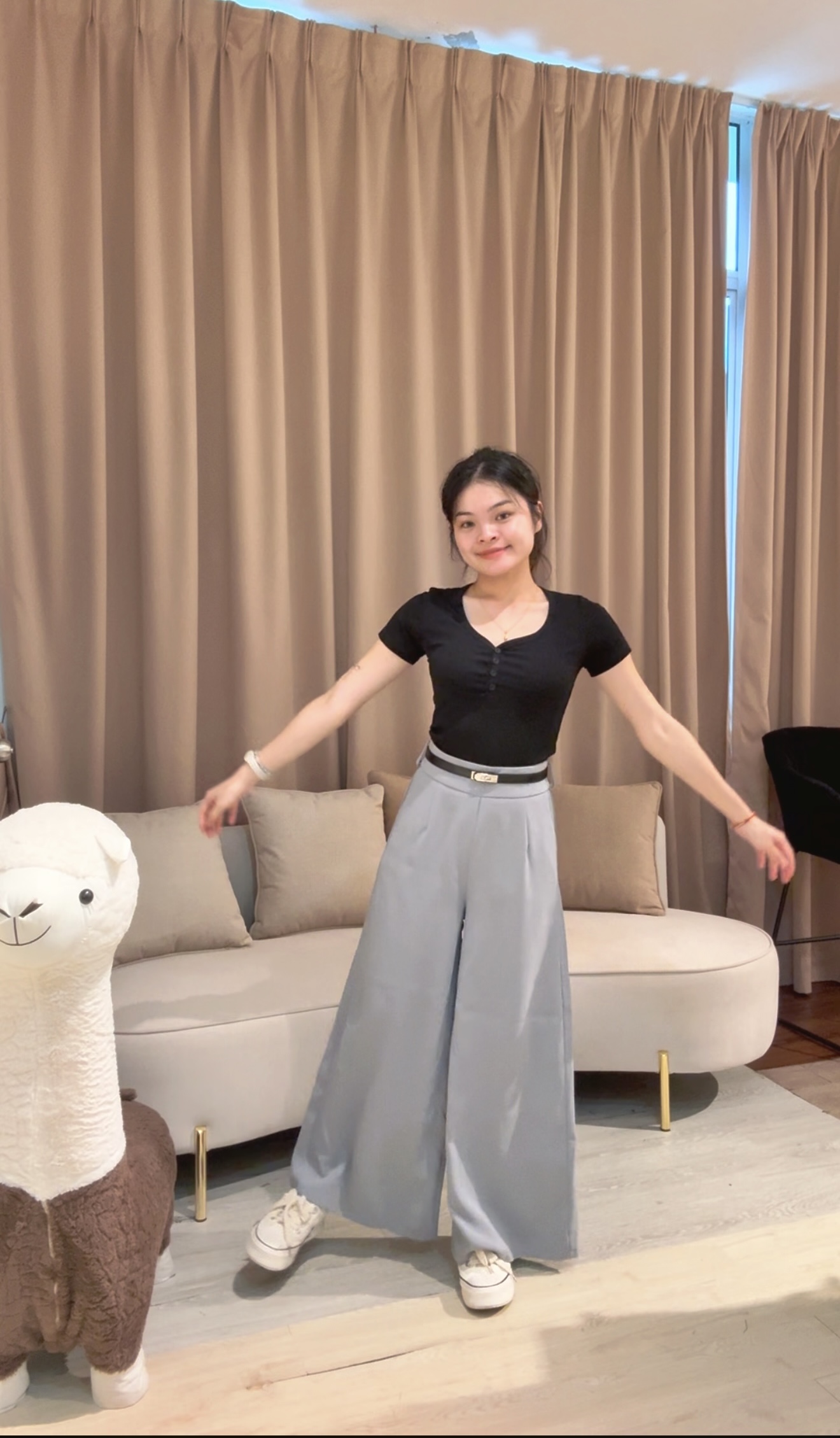 高品质显瘦设计直筒西装百搭长裤😍 