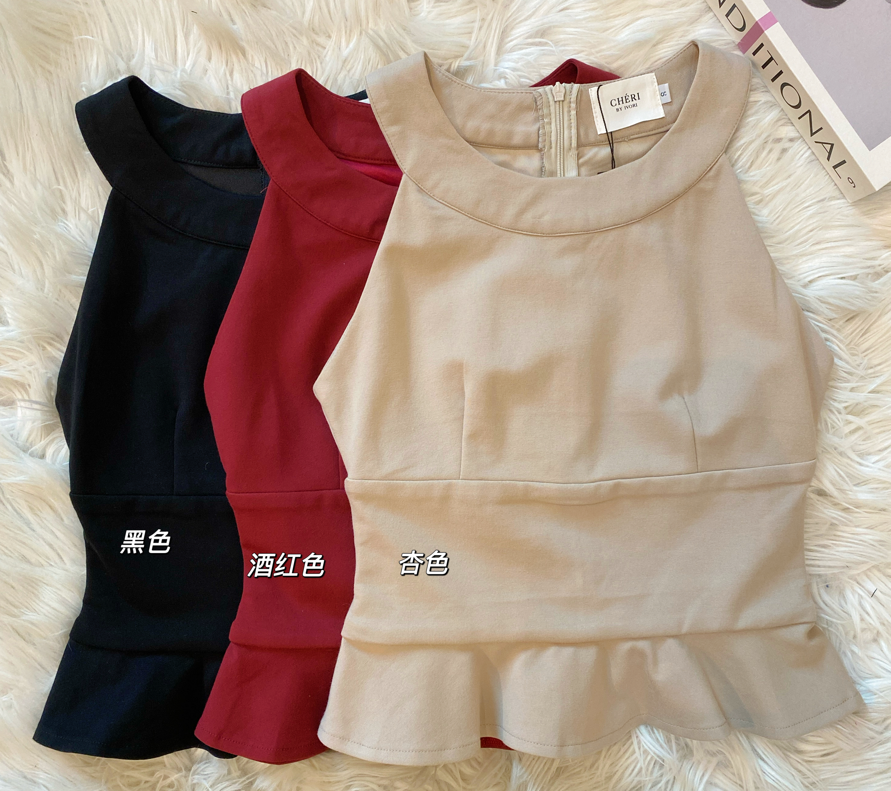 韩系极简高级收腰罗马上衣❤️ 