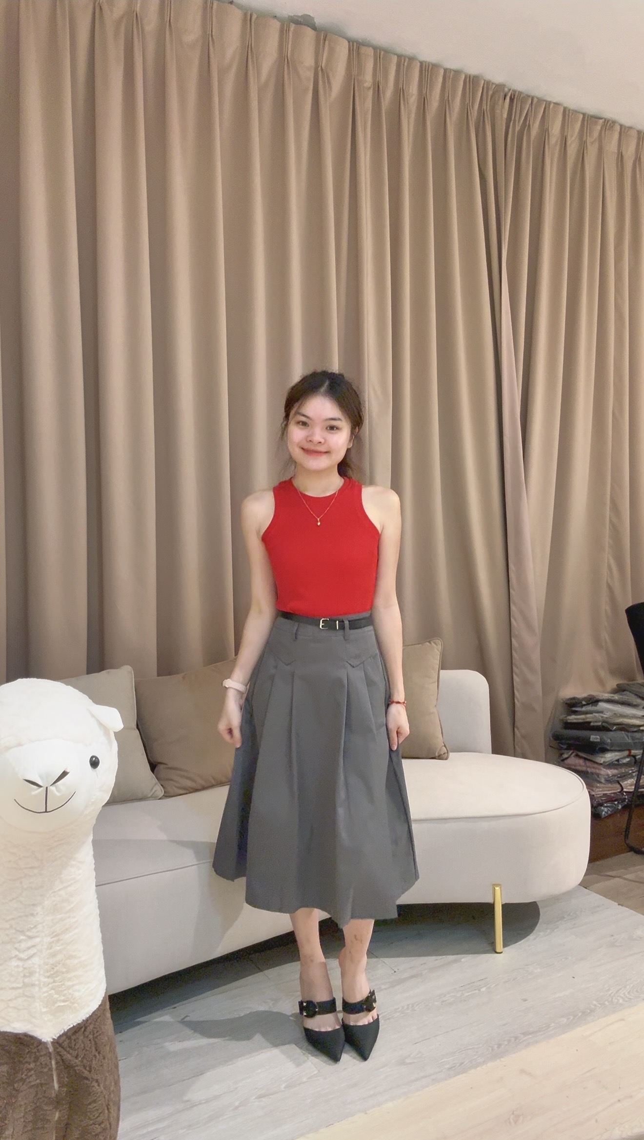 高品质韩系西装7分裙😍