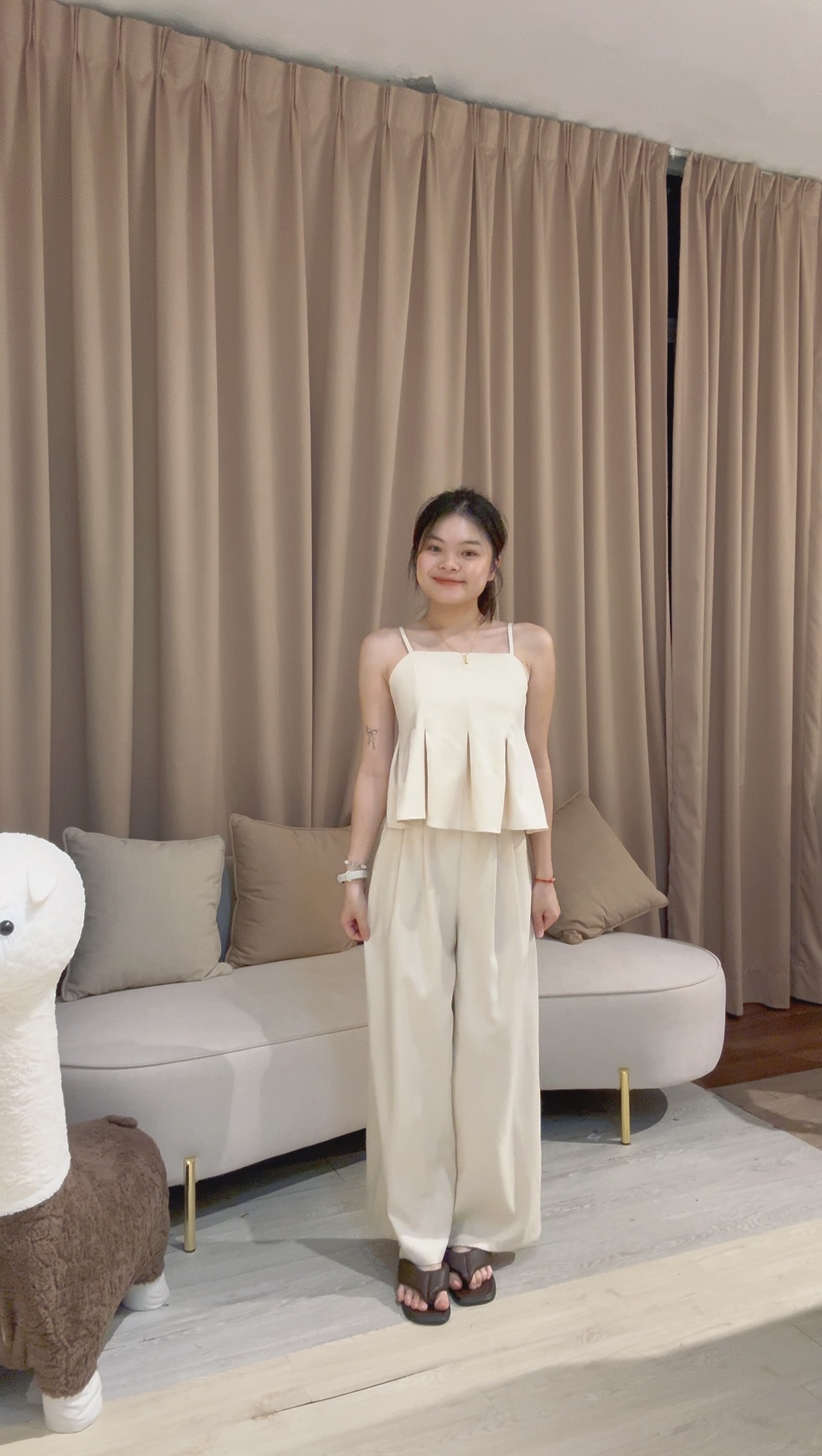 韩系简约气质直筒长裤套装❤️