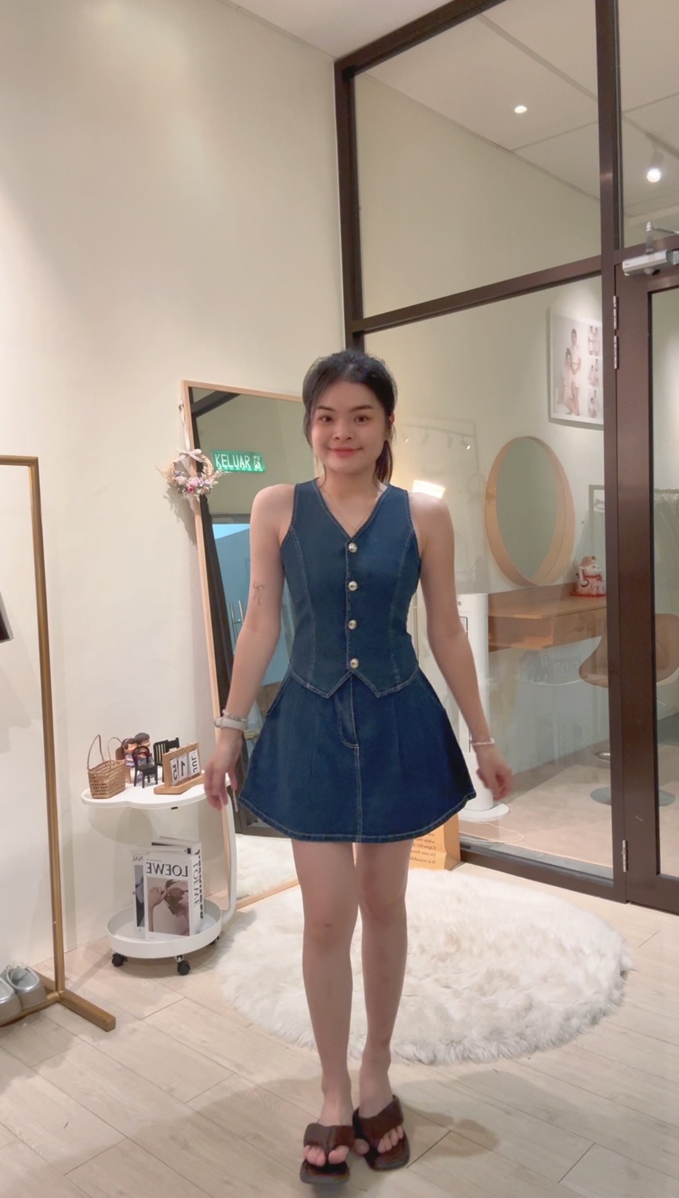 欧美风超气质修身马甲牛仔套装💙 