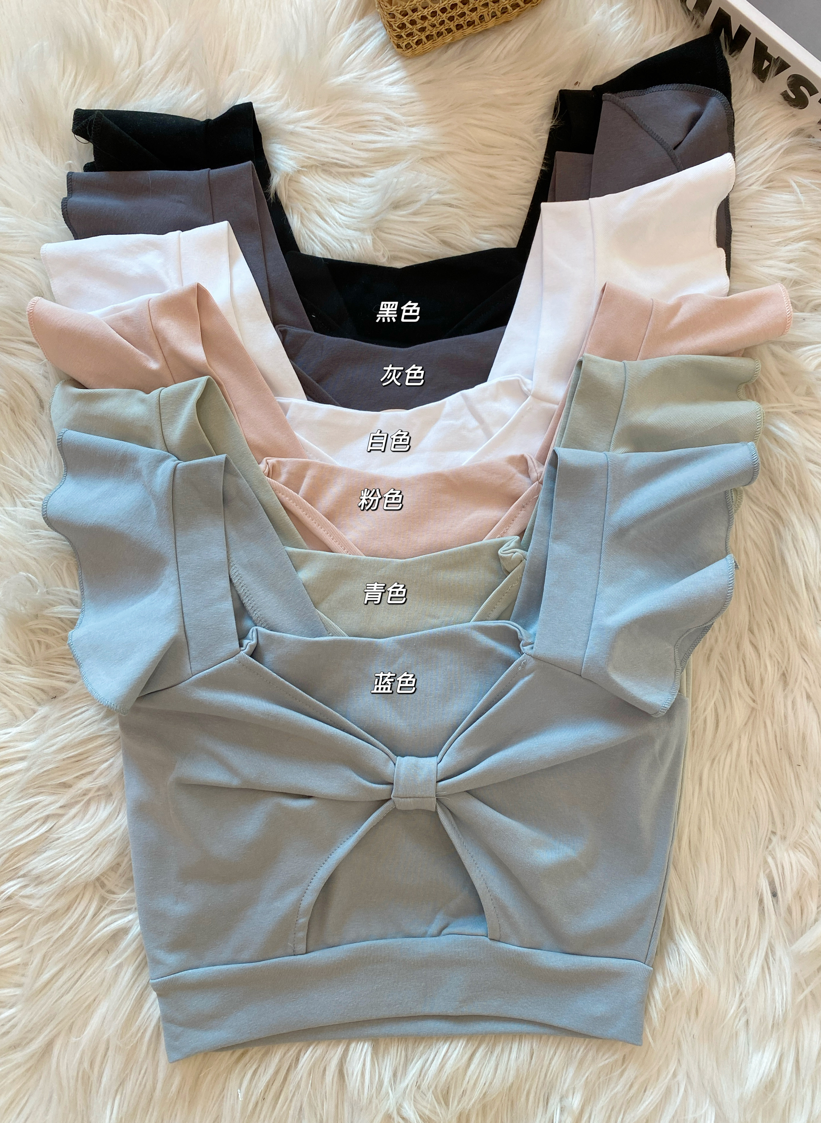 韩系蝴蝶结设计纯棉上衣🥰 