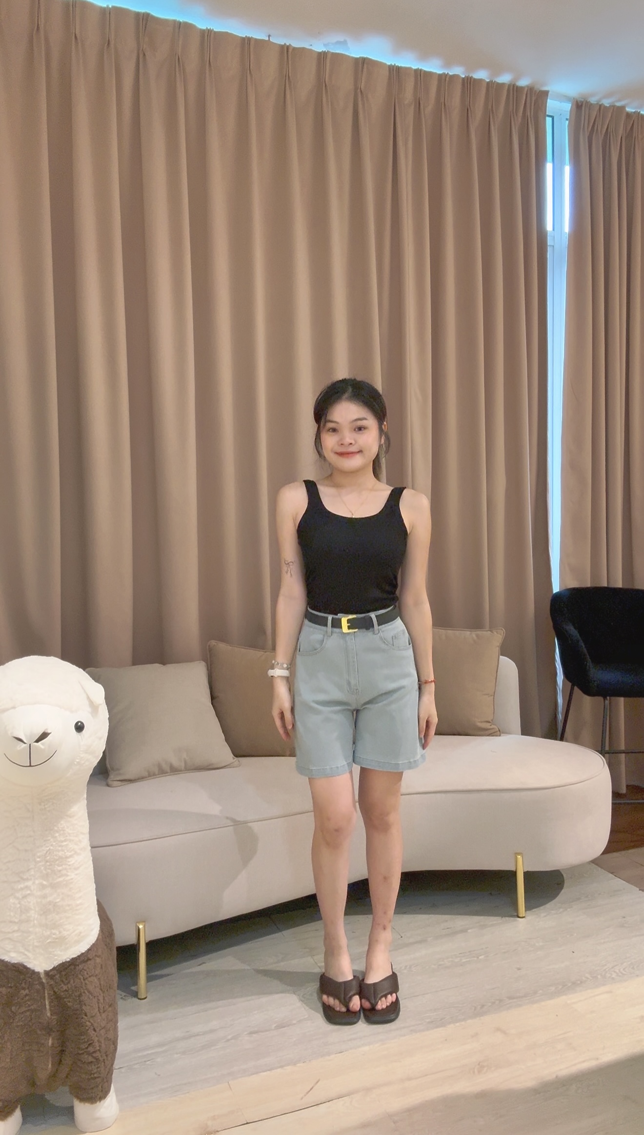 韩系显瘦设计百搭牛仔4分裤❤️ 