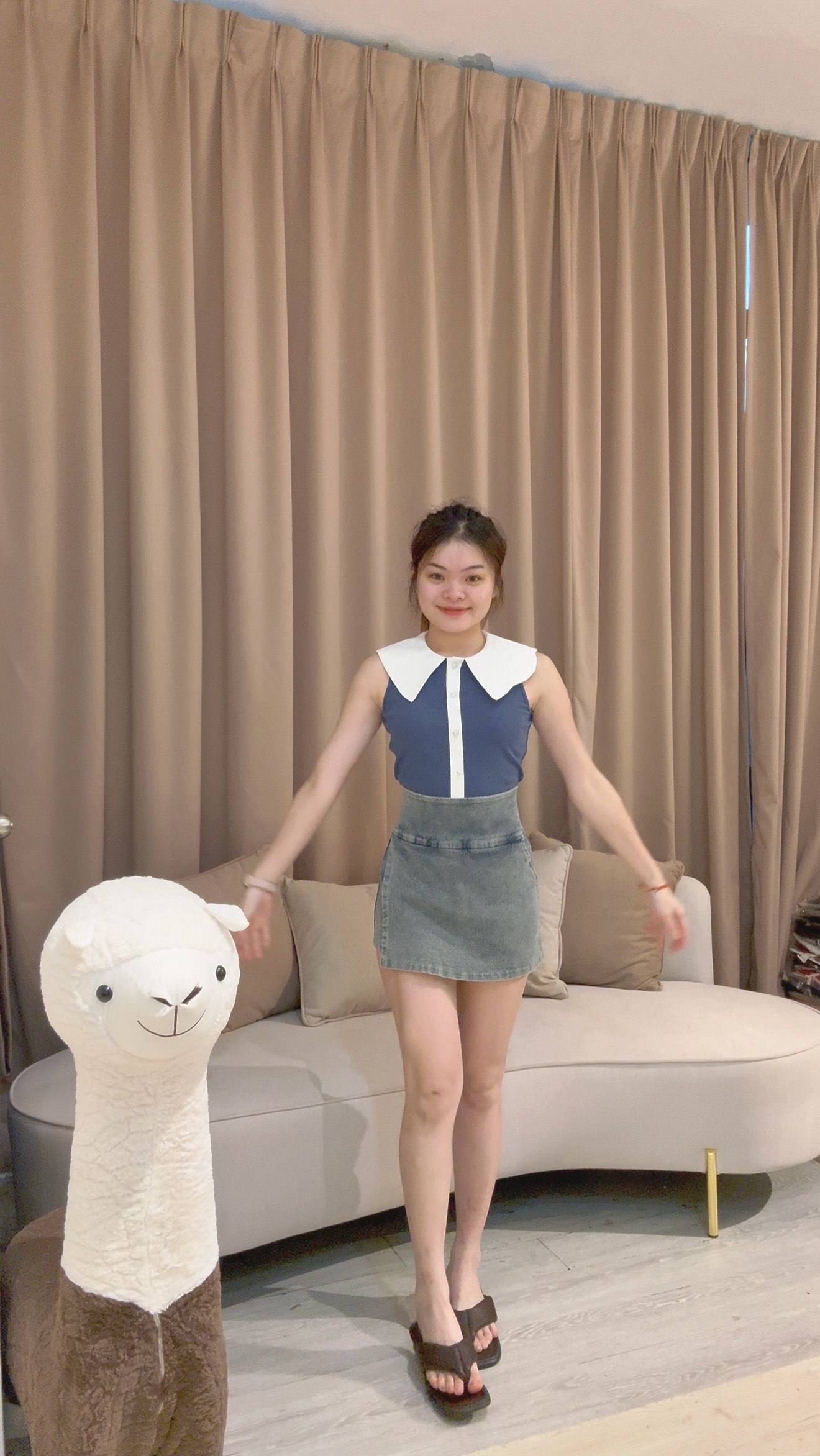 高品质牛仔显瘦高腰裤裙❤️ 