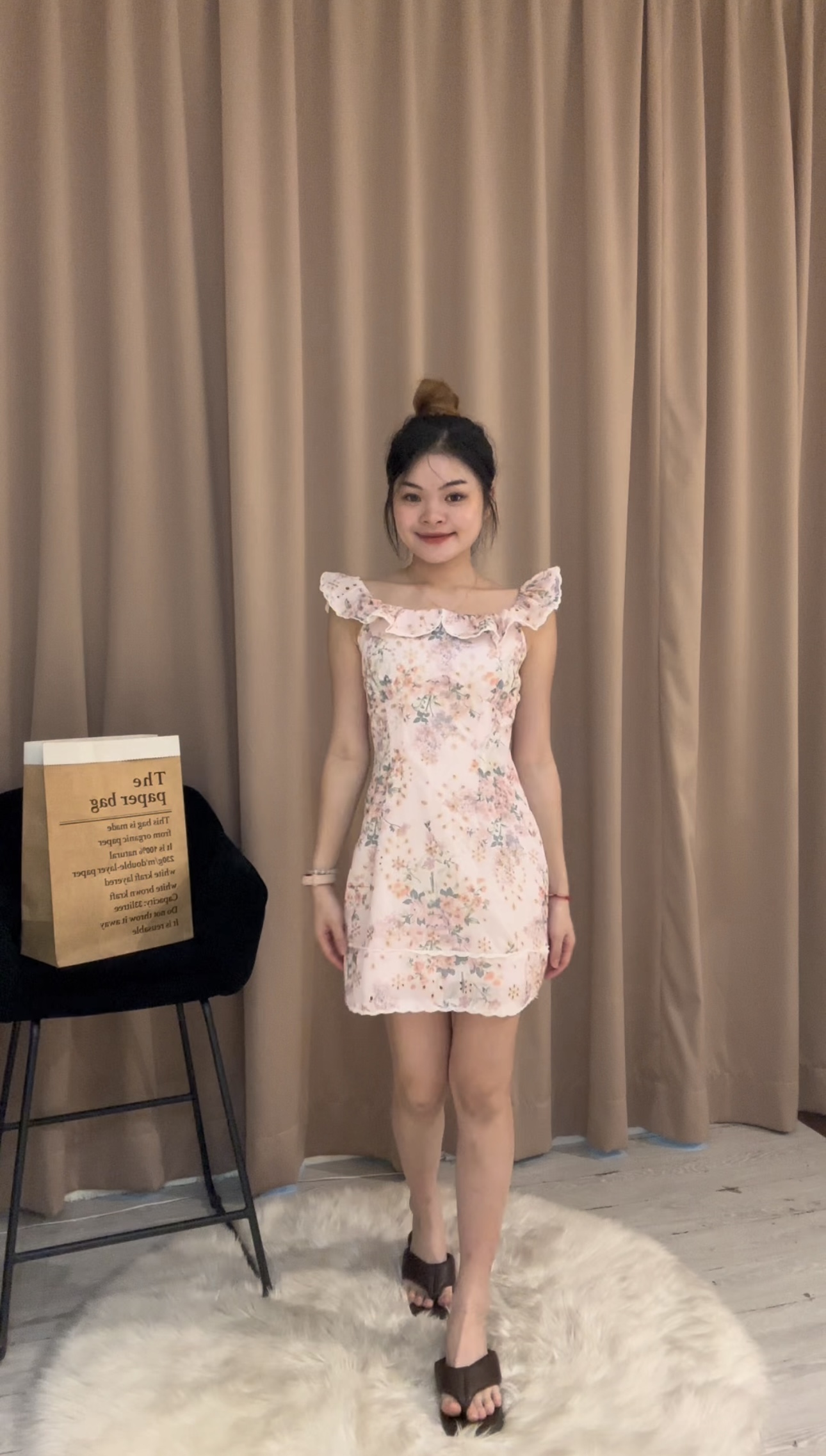 法式气质同花连衣裙😍 