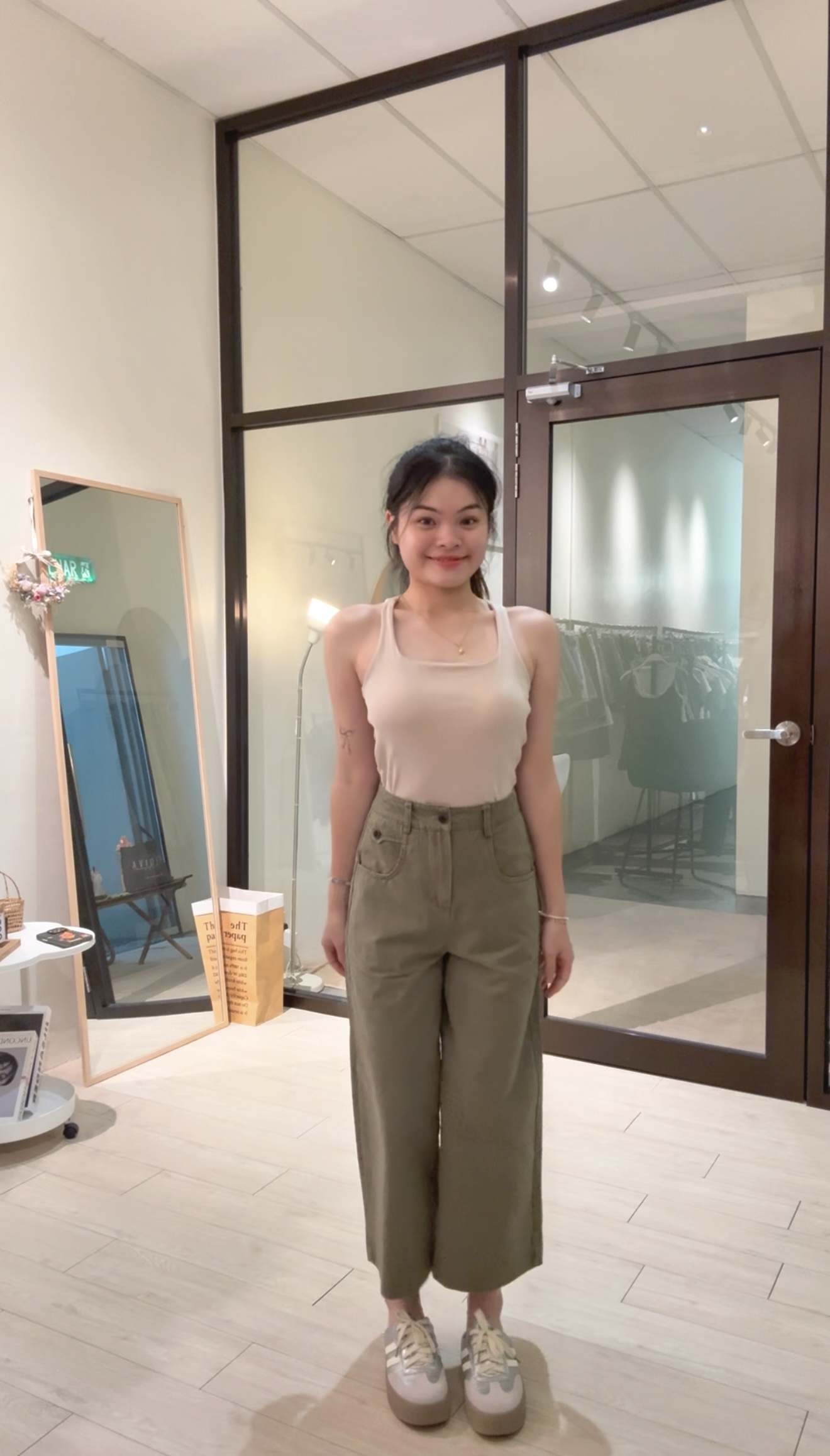 韩版简约牛仔9分长裤💕 