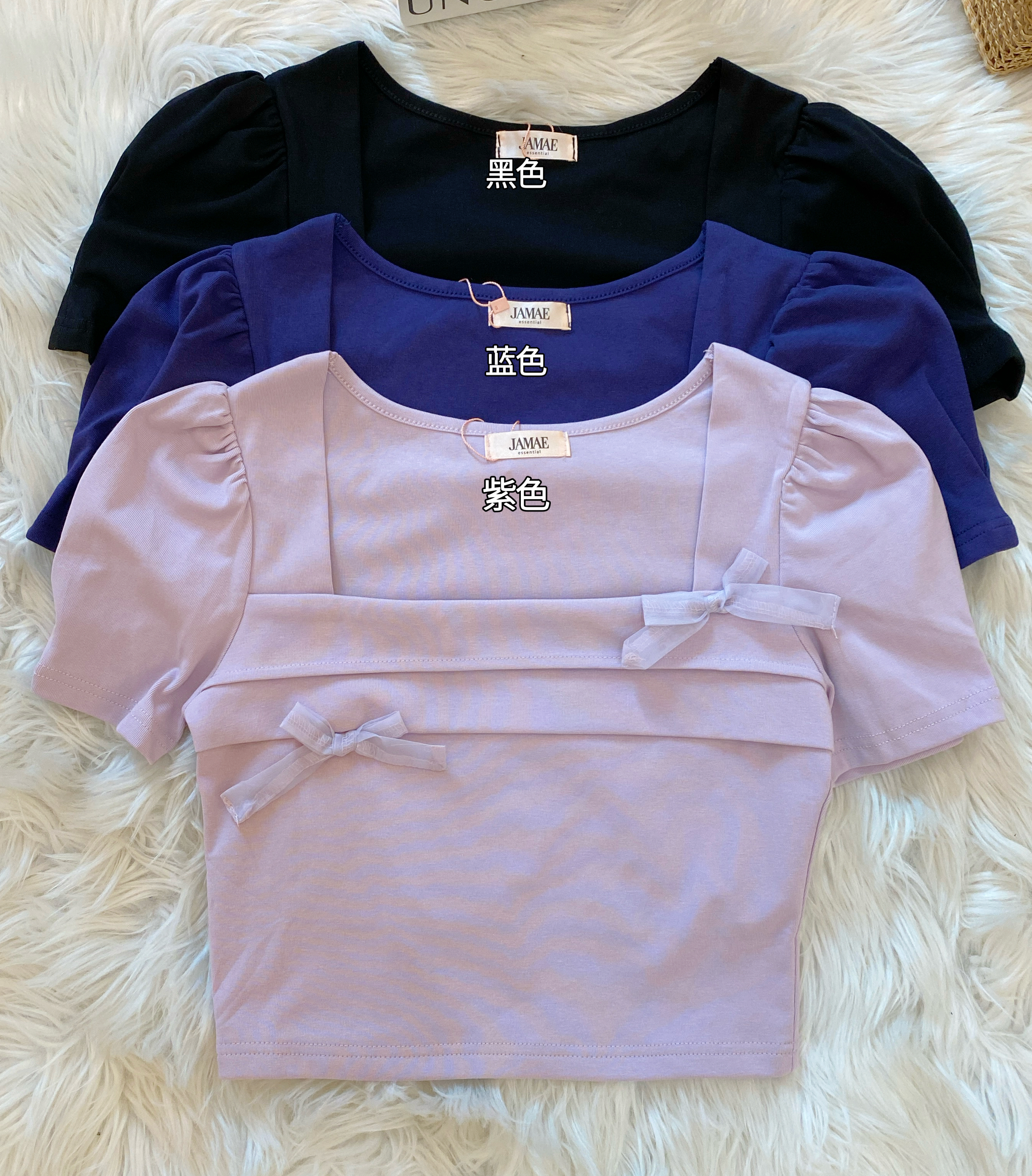 法式蝴蝶结纯棉百搭上衣🎀 