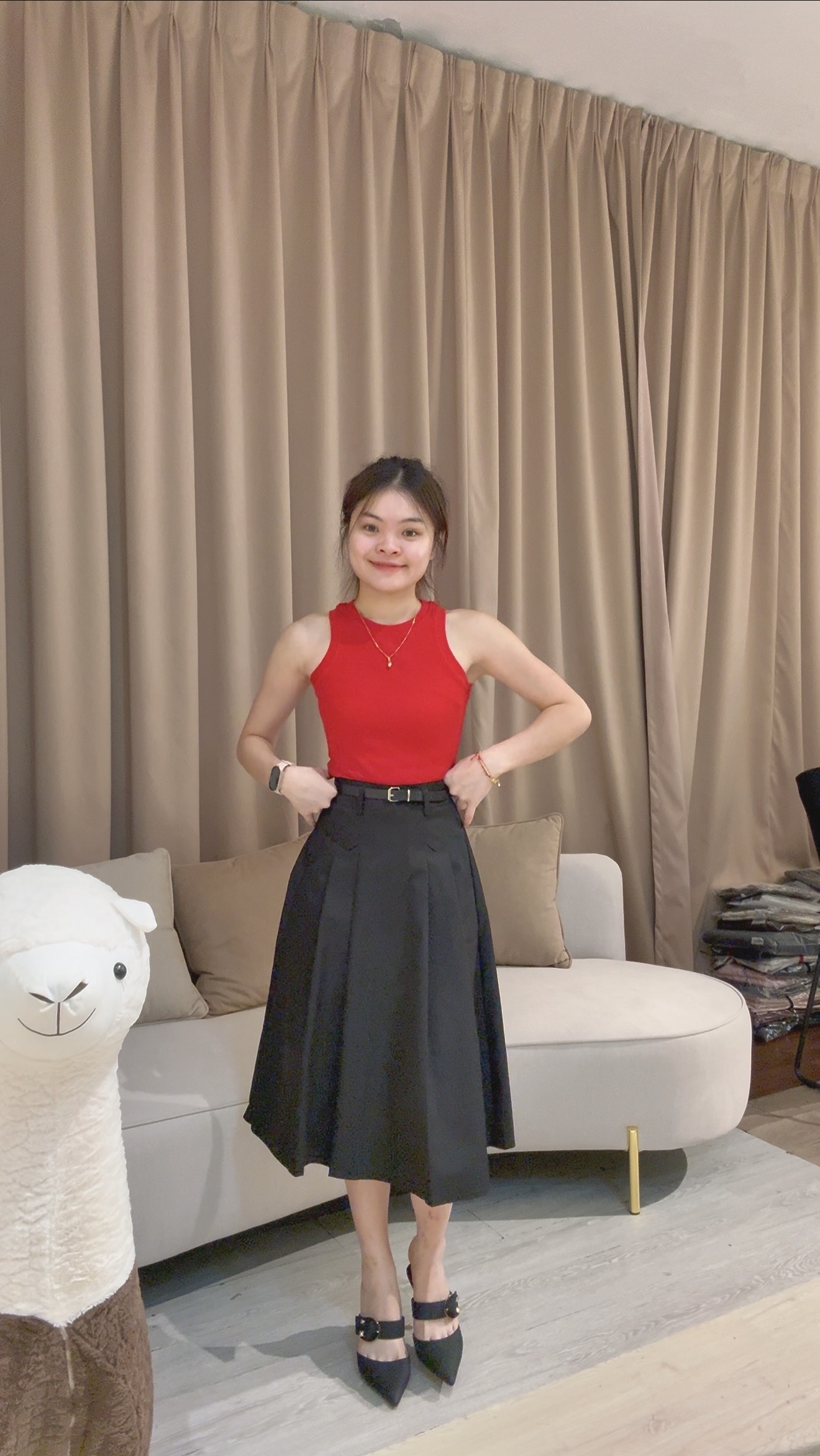 高品质韩系西装7分裙😍