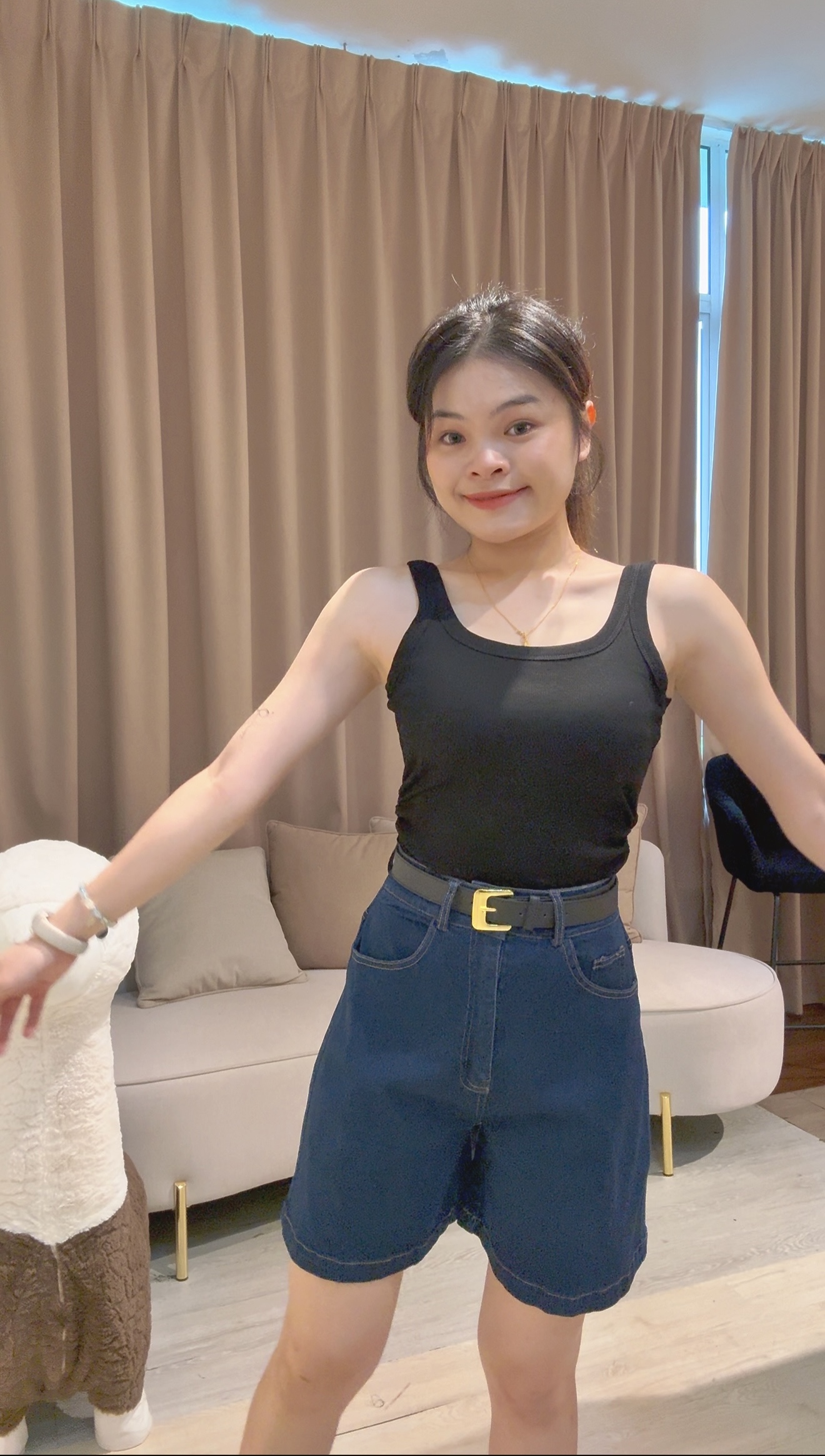 韩系显瘦设计百搭牛仔4分裤❤️ 