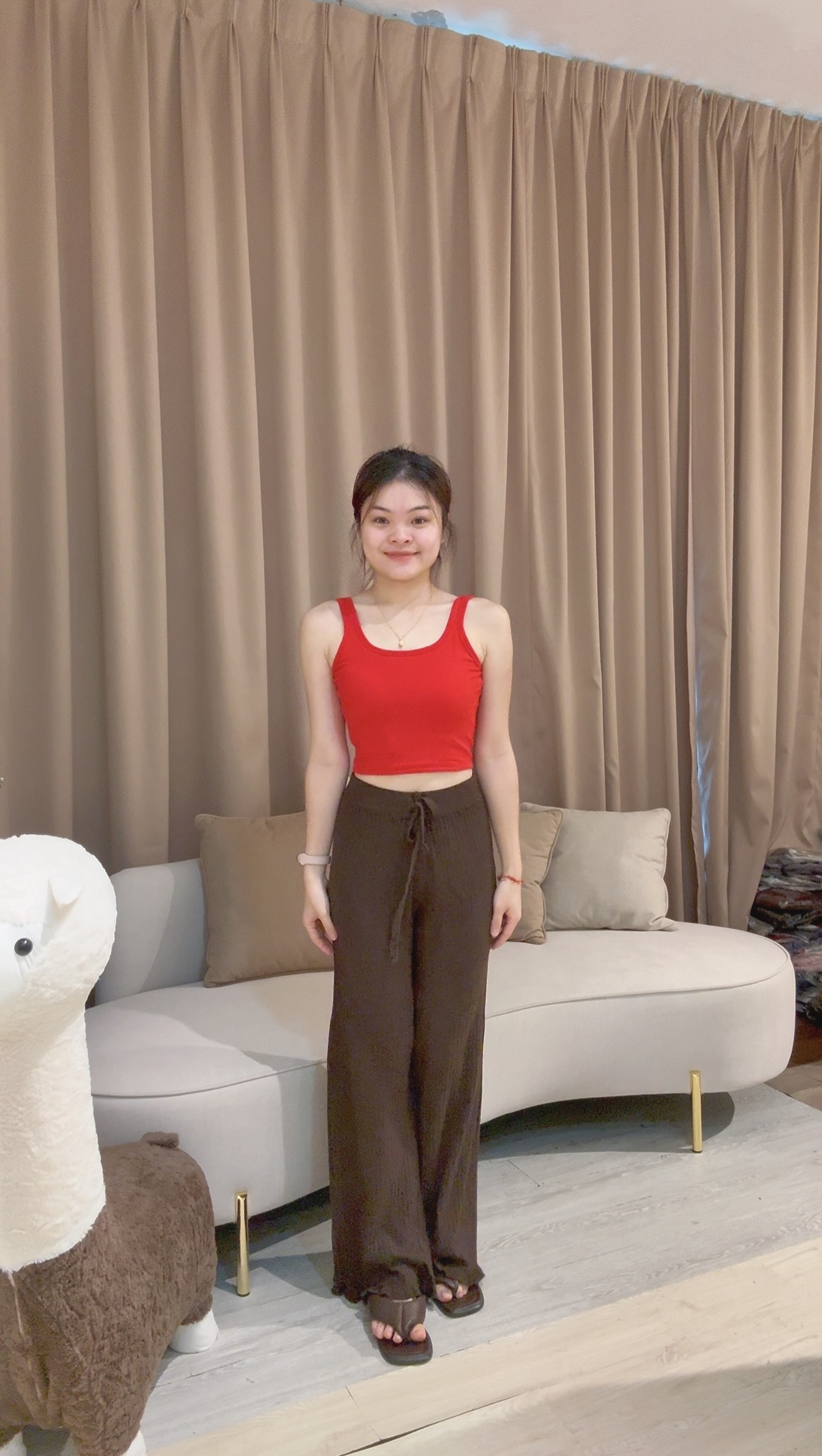 韩版时尚简约针织长裤❤️ 