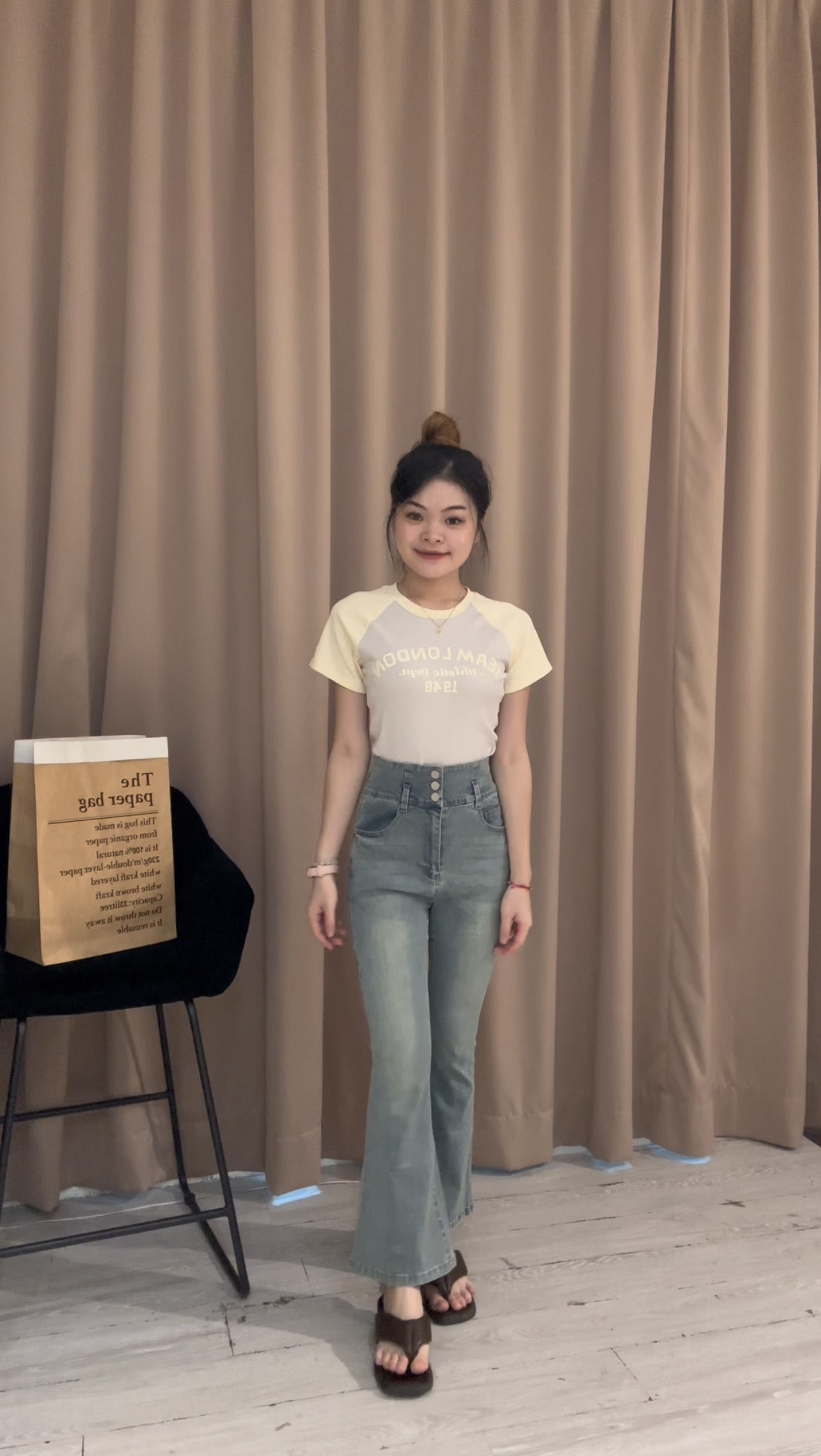 高品质软牛仔显瘦高腰长裤🥰 