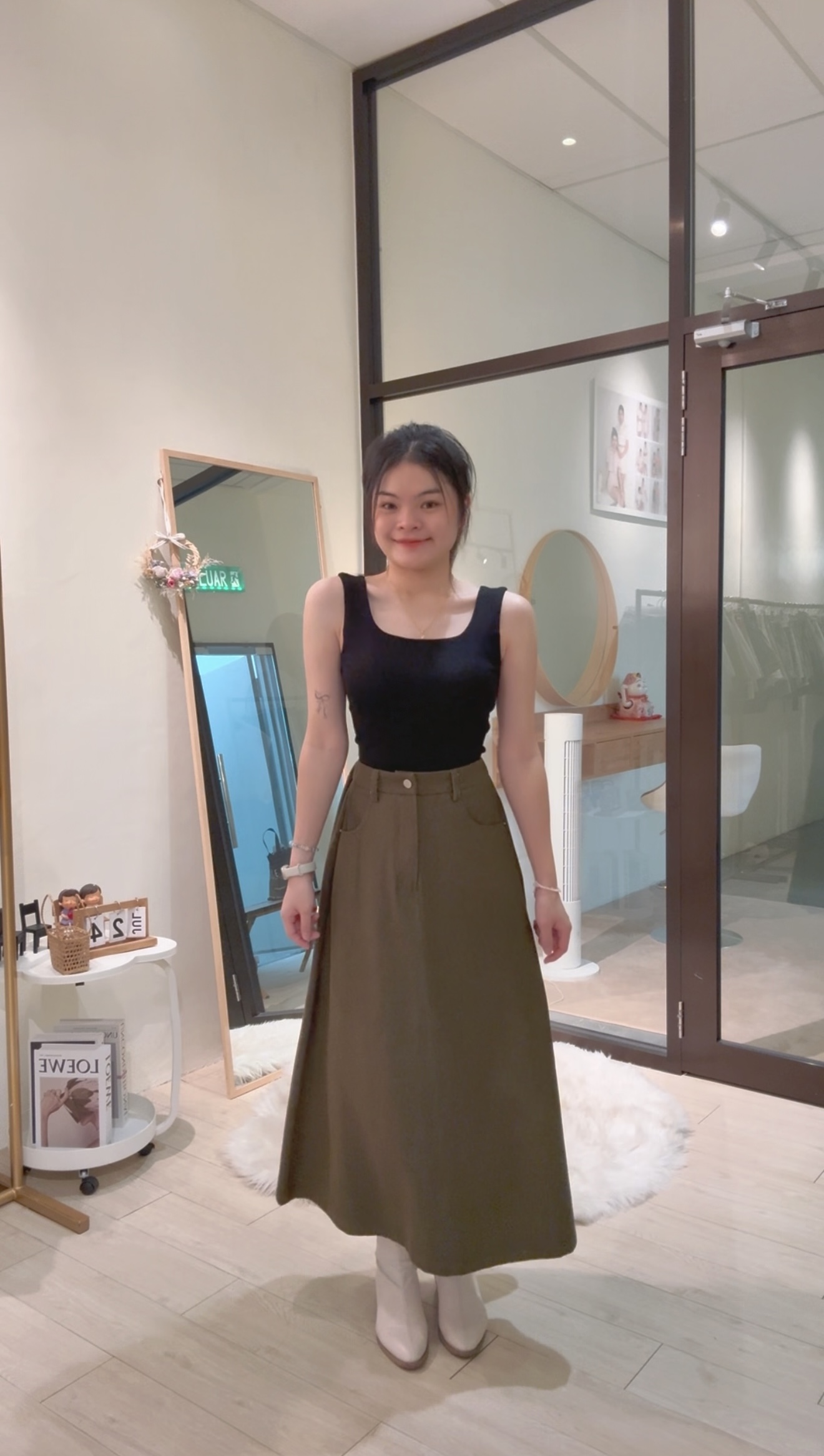 韩版简约休闲牛仔7分裙💕 