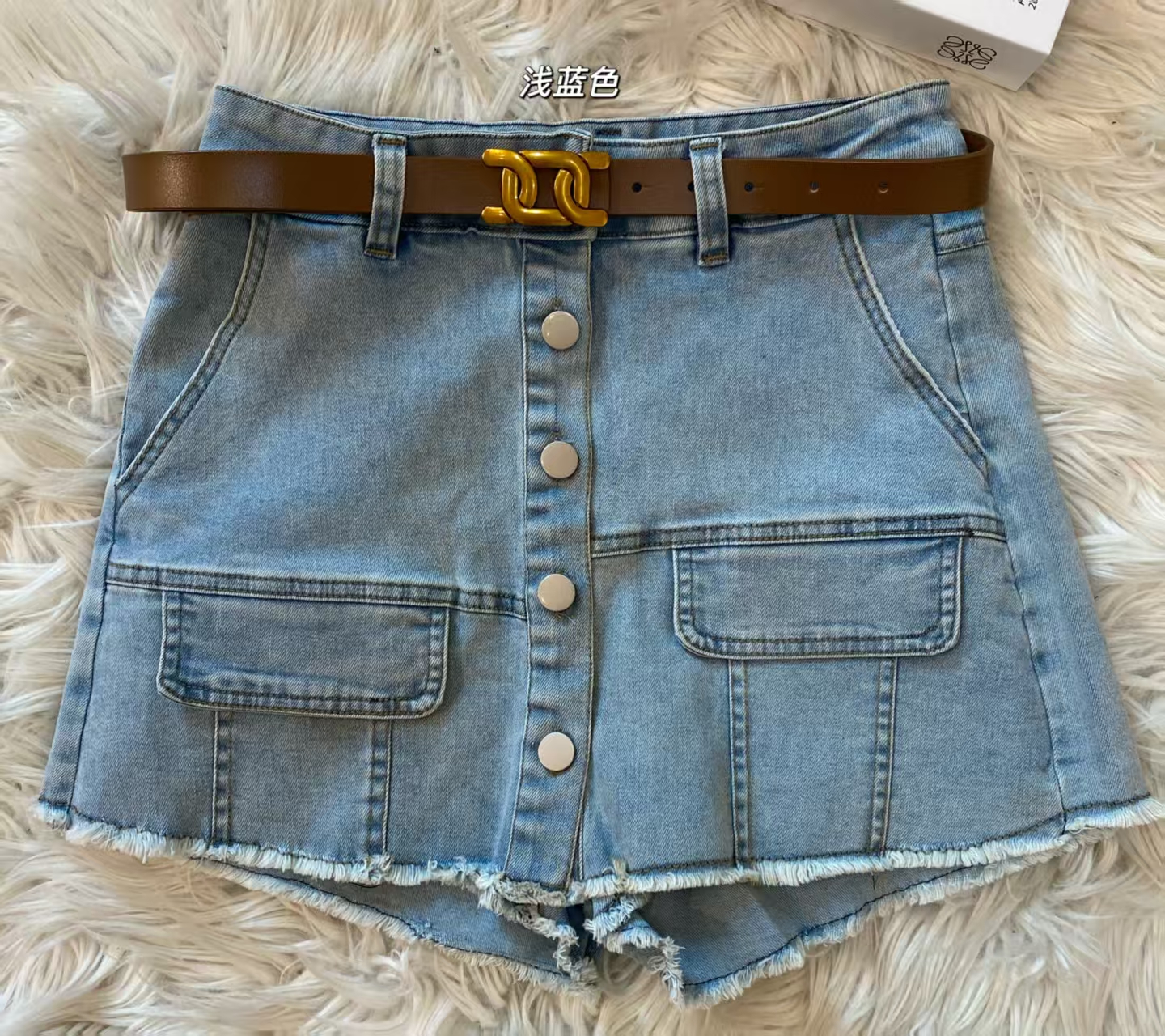 韩版高质量弹力牛仔前裙后裤设计❤️  