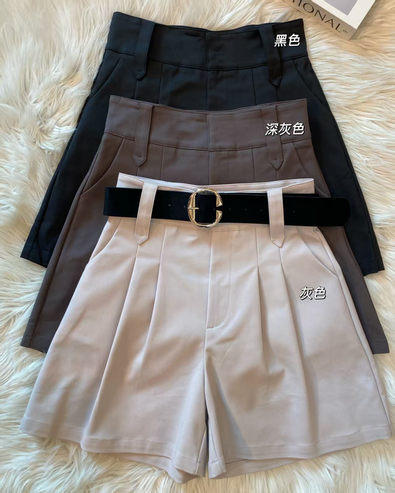 韩系简约气质显瘦百搭4分裤😍 