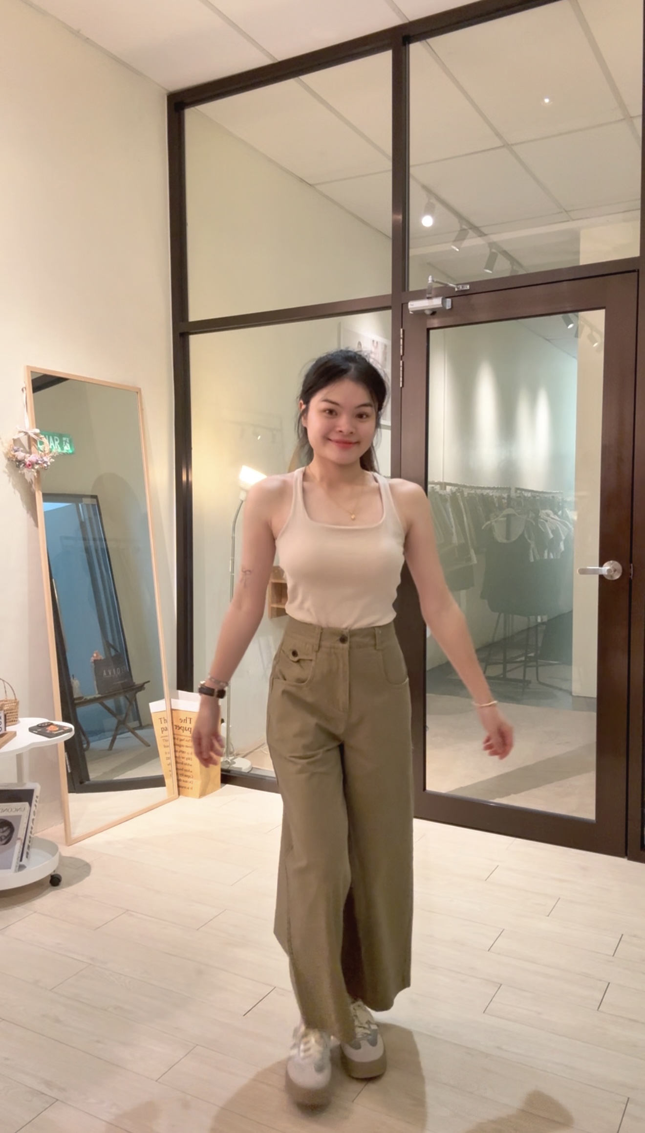 韩版简约牛仔9分长裤💕 