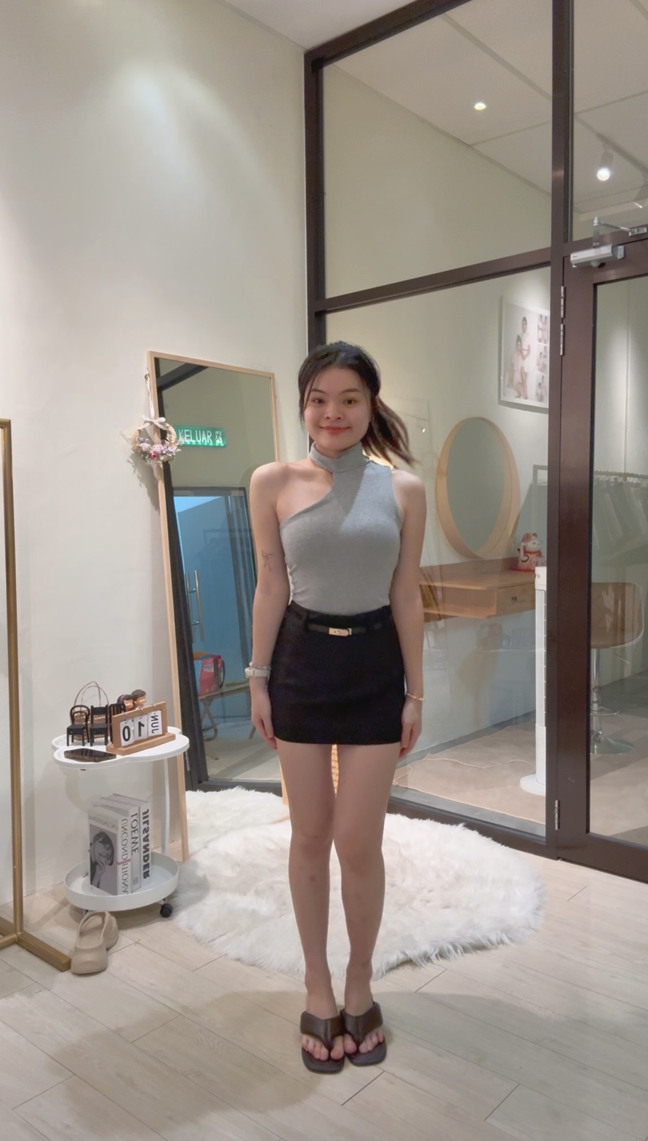 韩系时尚显瘦百搭高腰裤裙💗 