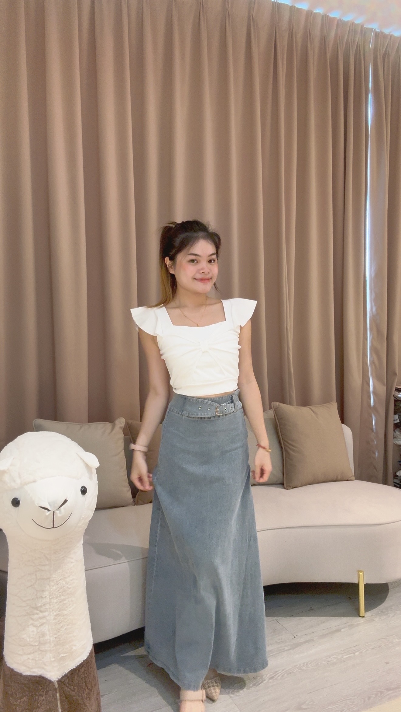 高品质韩系软牛仔长裙🥰 