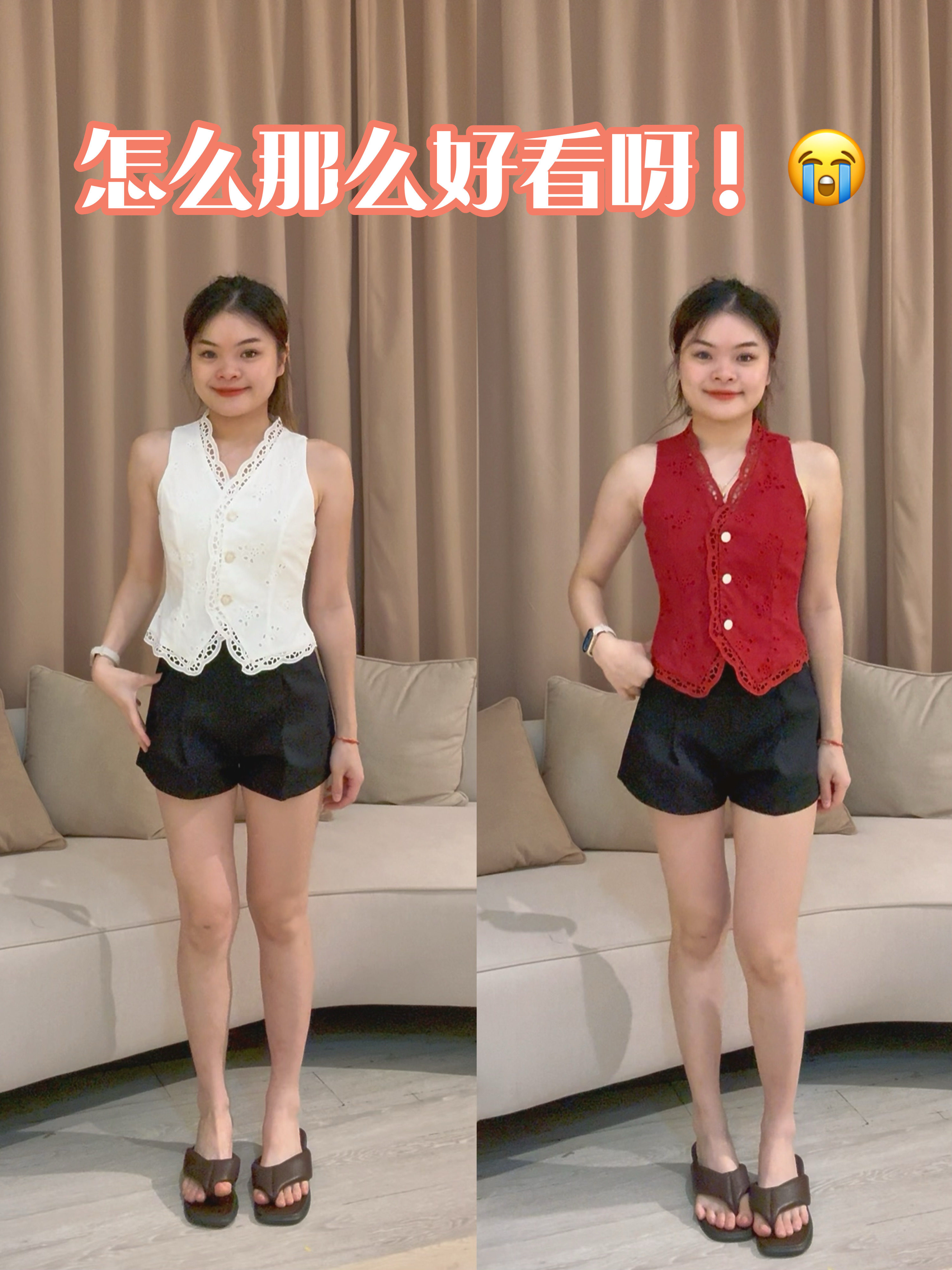 韩系时尚简约筒花设计上衣🌸 