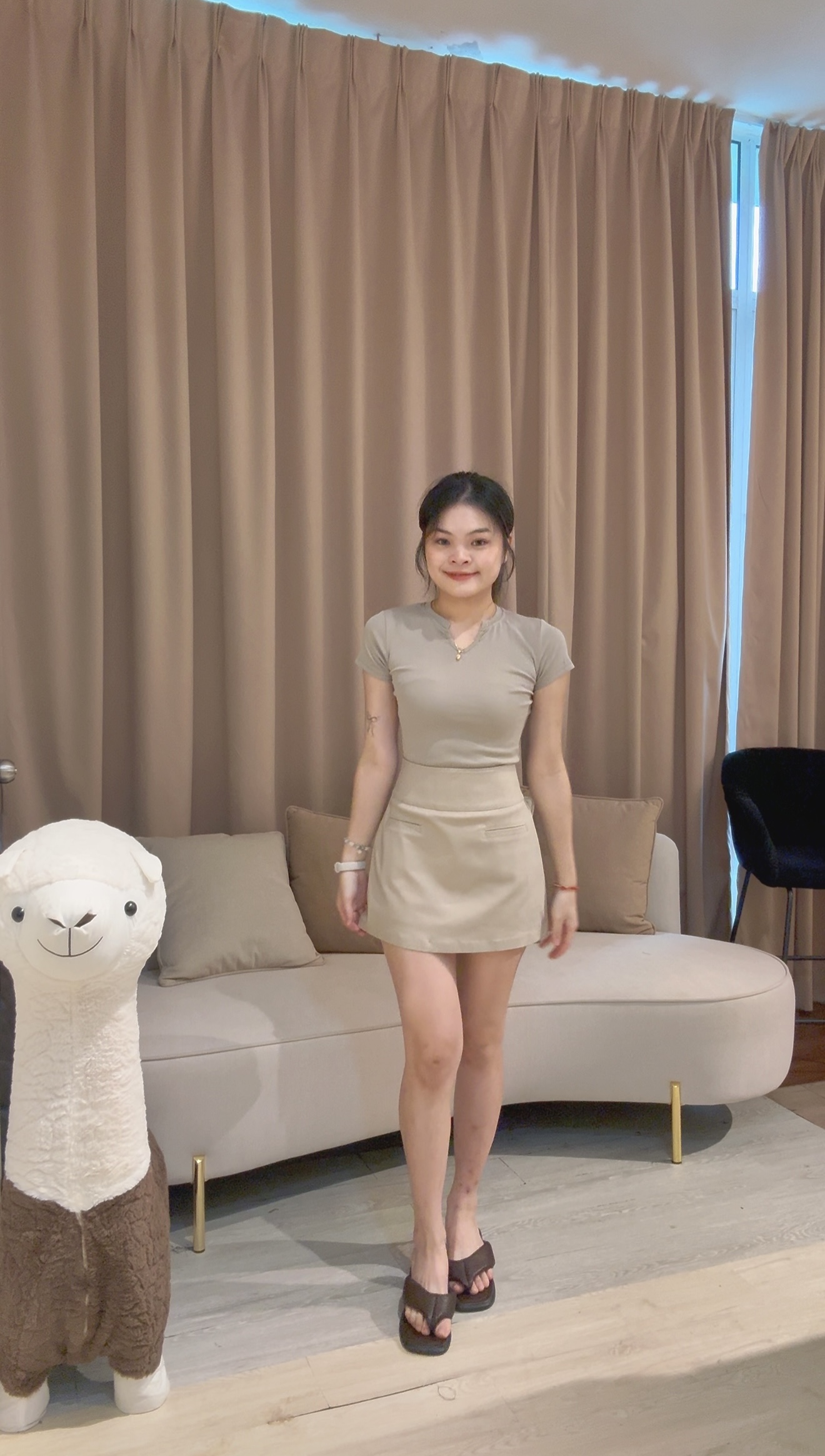 高腰显瘦修身设计锦棉裤裙❤️ 