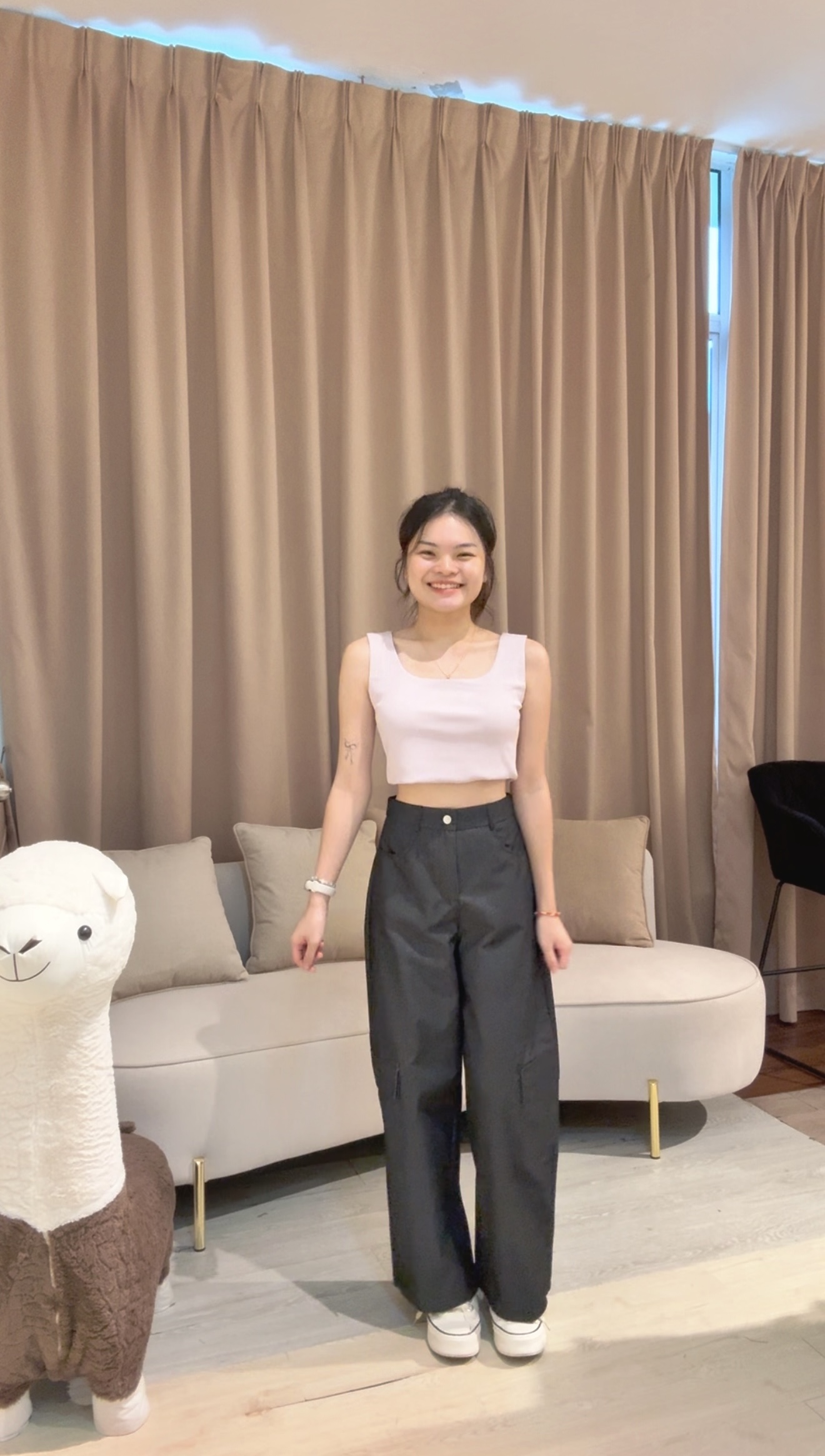 韩系时尚简约工装设计长裤😍 