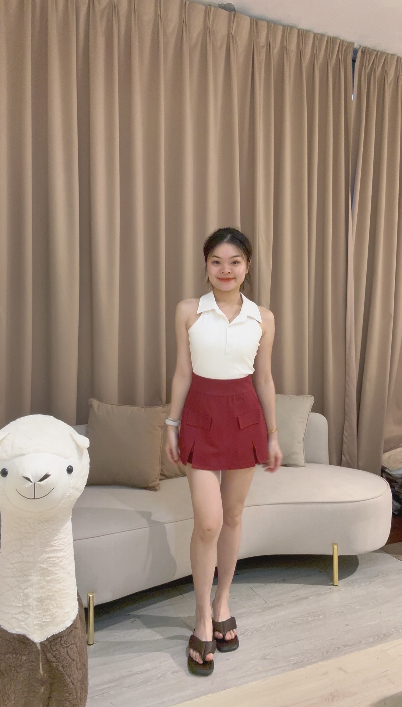 韩系简约罗马显瘦前裙后裤裤裙❤️ 