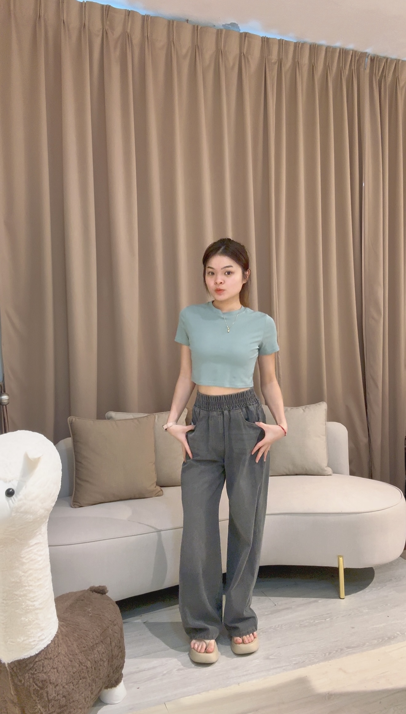 高品质复古百搭直筒牛仔长裤🤩