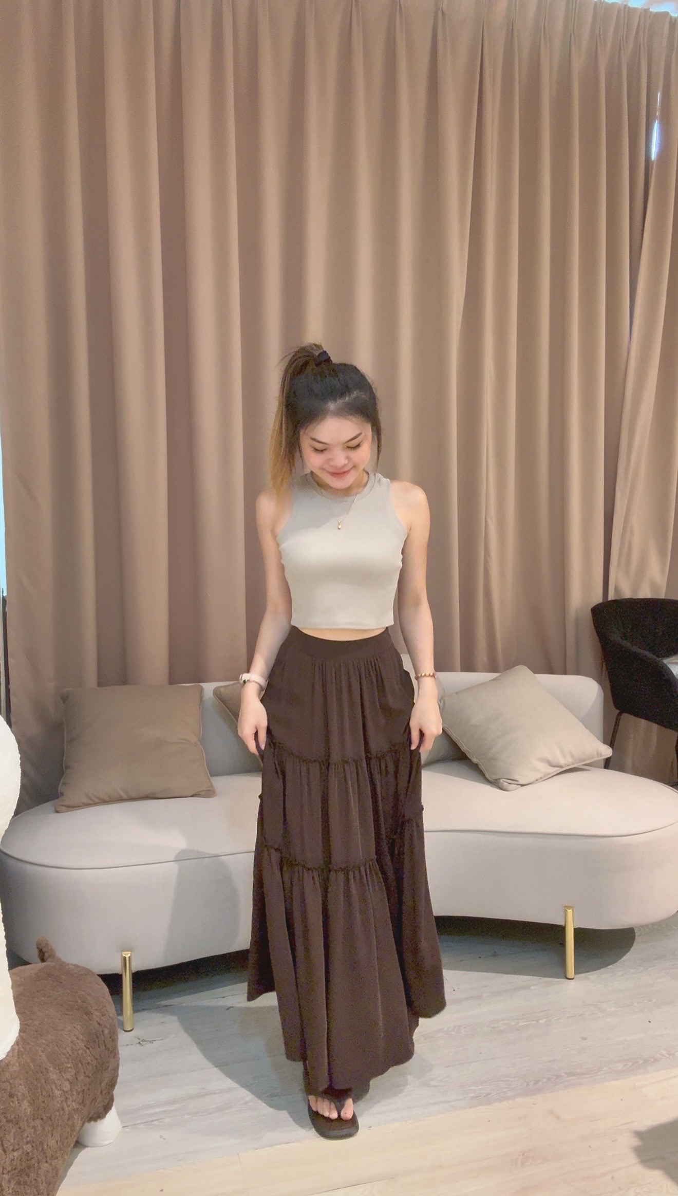 日系春天每人必备蛋糕long skirt😍 
