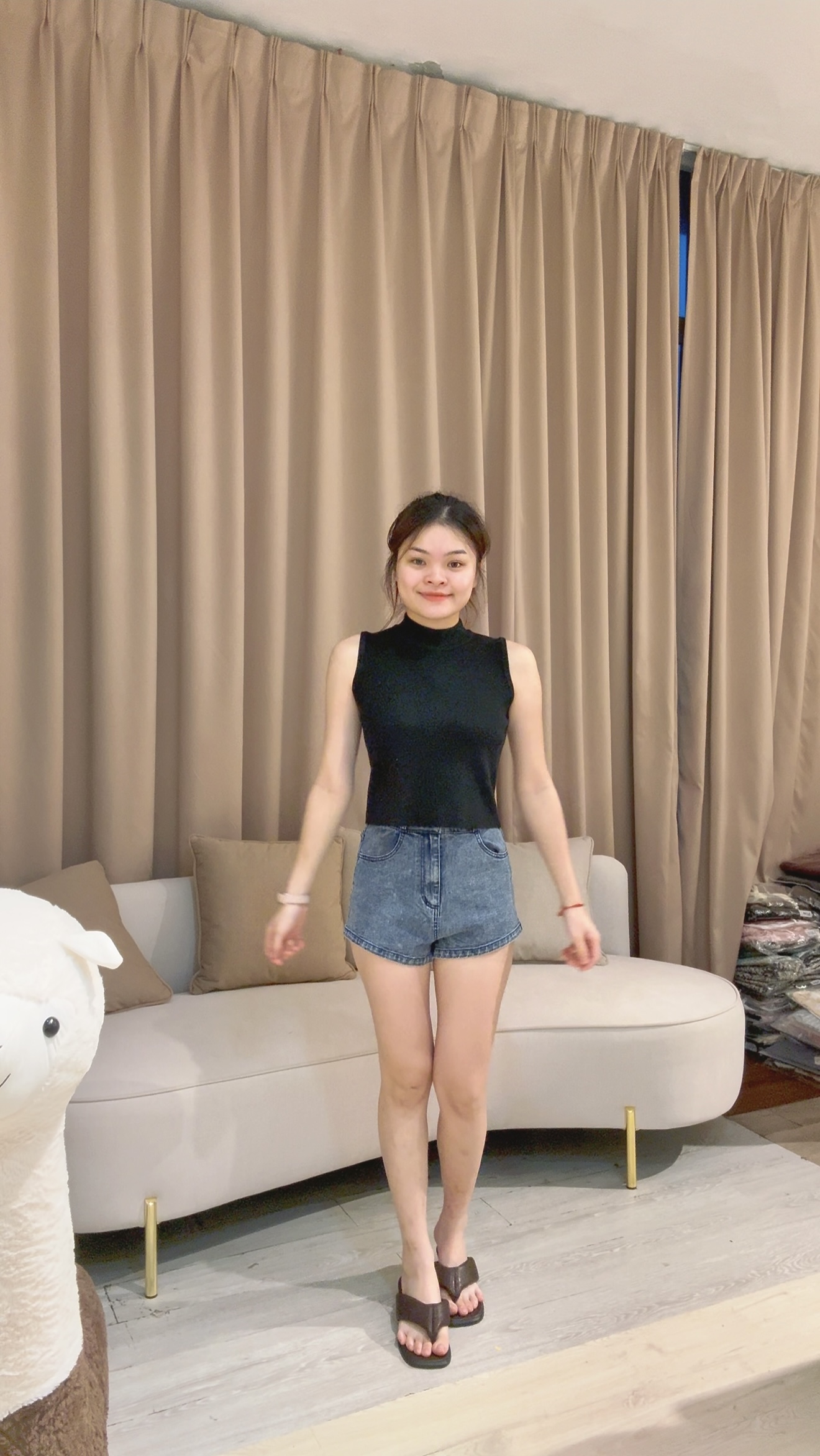 韩系休闲针织无袖高领上衣🌸  