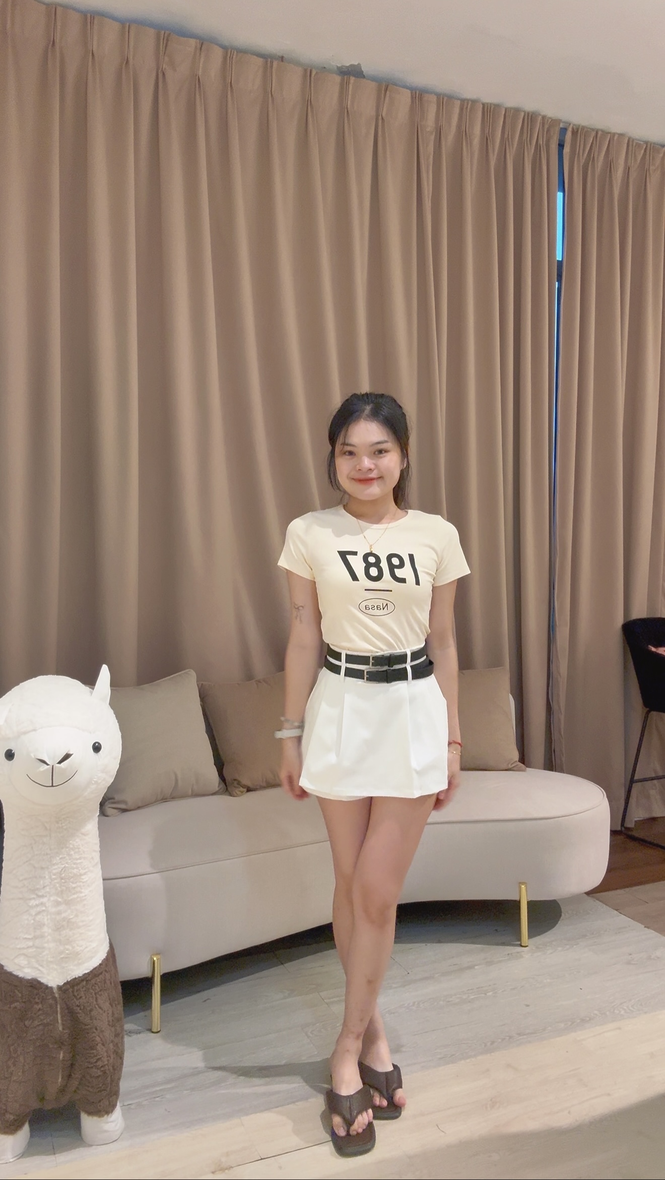 高品质锦棉百褶设计高腰裤裙❤️ 