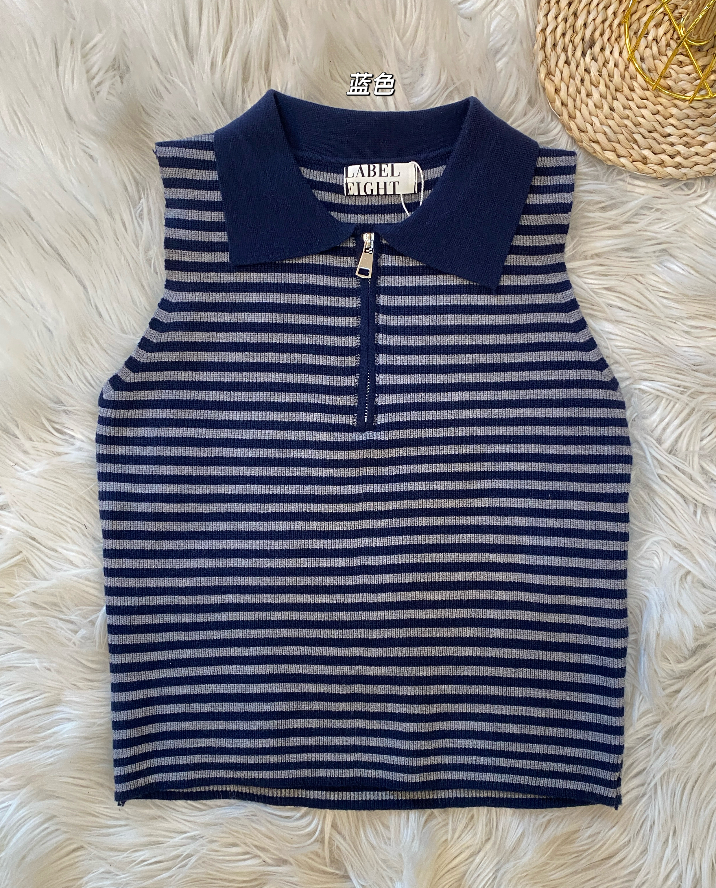 韩系复古针织条纹针织上衣💗 